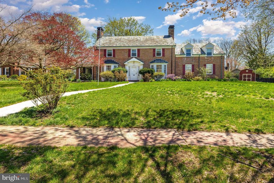 Welcome home to this fine and Rock-solid piece of history made with Architectural Craftsmanship, in Historic Bellevue Park. This Prestigious Georgian residence, also called the "Claridge" boosts over 3,900 square foot of living space and maintains its original features, including original hardwood floors, built in window seatings and storage, plus two staircases. Nestled in the heart of the park and surrounded by a lovely neighborhood, the home sits on almost half acre of land, with fenced yard and a detached storage. It features 4 large bedrooms, 3 full baths and 2 half baths. Through the main entrance you will find on the left, the luminous Living room that gives also access to the screened in porch, perfect for spring and summer days. To the right, the dining room, that leads to the bright kitchen with recently installed stainless steel stove and fridge, the office room, surrounded by light and perfect for reading, the 2-car garage entry, and a half bath. Upstairs, you will find the large master bedroom, with private balcony, and the Au pair suite, plus two large bedrooms, numerous closets and a laundry chute. Three full baths are also on this floor, two of which show their full original glory, plus an additional staircase that leads to the third level of the home for storage. Not enough? Enjoy The finished basement with wet bar and bonus room, that features also a half bath, storage space and laundry area. Centrally located, but still tucked into a quiet neighborhood, make this rare find yours. This is an estate; home is sold as is.