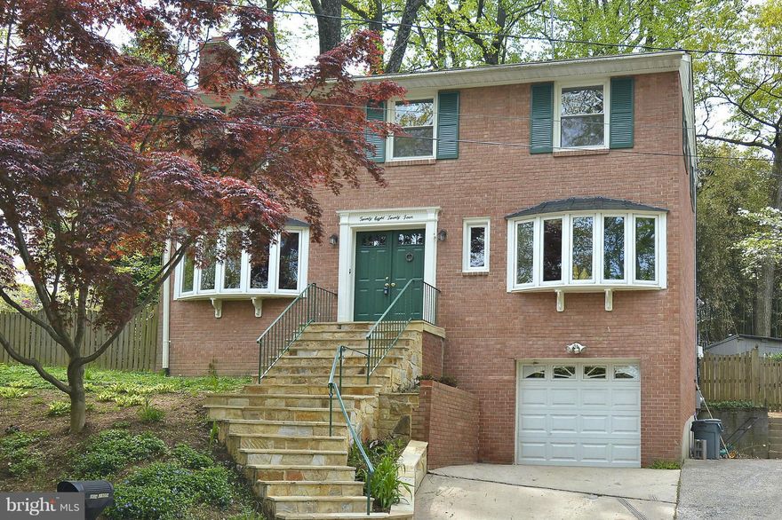 Large Colonial open kitchen/dining w/fp. Living rm, family rm w/slider to yard, 1/2 bath, recessed lighting. UL 3 roomy bedrms, bath (2015), Master suite w/ample closets (2015) bath.  LL fam rm w/built-ins,closet, laundry, (all 2015) access to garage. Extra-wide driveway for off-street parking. Seller prefers to convey As Is. Nearby Kensington, DT SS, Under mile FG Metro, Beltway, commuter routes.
