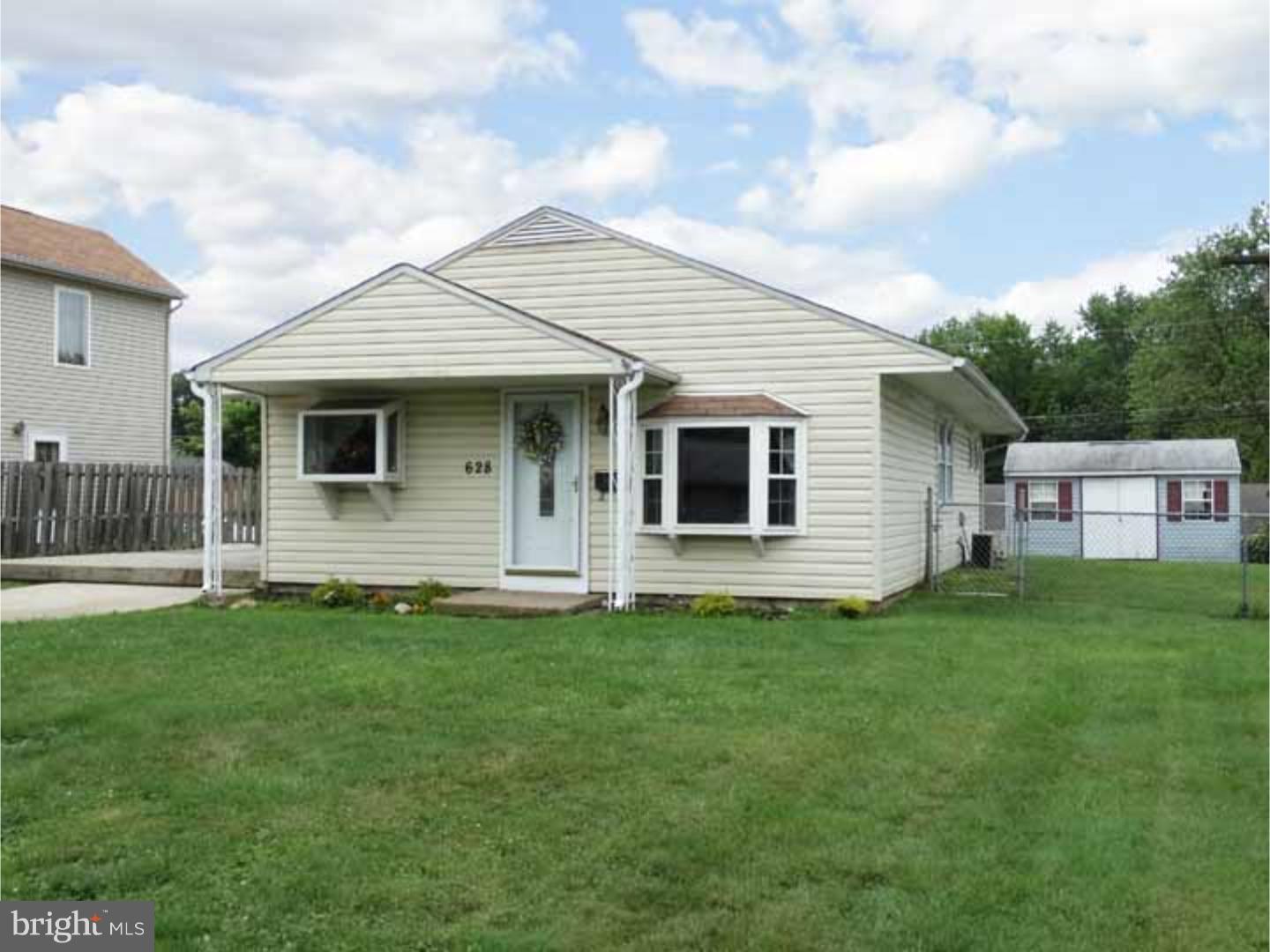 Beautiful ranch home located in Fairless Hills in the top rated Pennsbury School District. This home is move in ready and has been meticulously maintained. Upon entering you will find a spacious living room boasting a tray ceiling with ceiling fan, a beautiful bay window and laminate flooring. The completely remodeled kitchen has an abundance of 42" Maple cabinetry, granite counters, tile flooring, built in microwave, New stainless steel appliances and a large garden window allowing plenty of natural sunlight in. Continue down the hallway and discover three nice sized bedrooms, each with neutral carpeting. The bathroom has been remodeled with tub surround, ceramic tile flooring, vanity and linen closet. Fresh paint throughout and neutral flooring in todays' colors that are sure to please. Lots of the amenities that you're looking for in a home, such as, gas heat, central air, kitchen and bath remodeled, vinyl siding, newer roof, and a large cement patio for outdoor entertaining (or future expansion since it has footers). The yard if fully fenced and there is a large storage shed for toys and tools. Walking distance to the schools, shopping and dining, this home is so conveniently situated in the neighborhood.