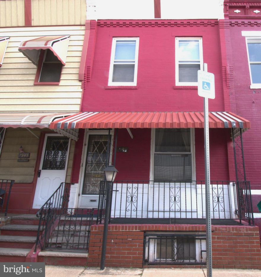 Rowhome in the up-and-coming Strawberry Mansion neighborhood is conveniently located to arts and entertainment, Center City, Fairmont Park, The Philadelphia Zoo, major routes and more. Check out 1943 N. Patton Street’s WalkScore.com. It is a good time to take advantage of the available PHFA and Philadelphia’s home buyers’ grants and rehab loans that will allow you to purchase and rehab YOUR home YOUR way. The first floor features a vestibule, spacious living room, dining room and a roomy kitchen and back shed area. A spacious front bedroom that adjoins the middle bedroom, hall bath and another spacious bedroom to the rear of the house are located on the second floor. Siding has been added to the rear of the house. The 4 to 5 years old heating system is forced air and has the potential to have central air conditioning added for year-round climate control. The property is to be conveyed in As-Is Condition. VERY MOTIVATED SELLERS!