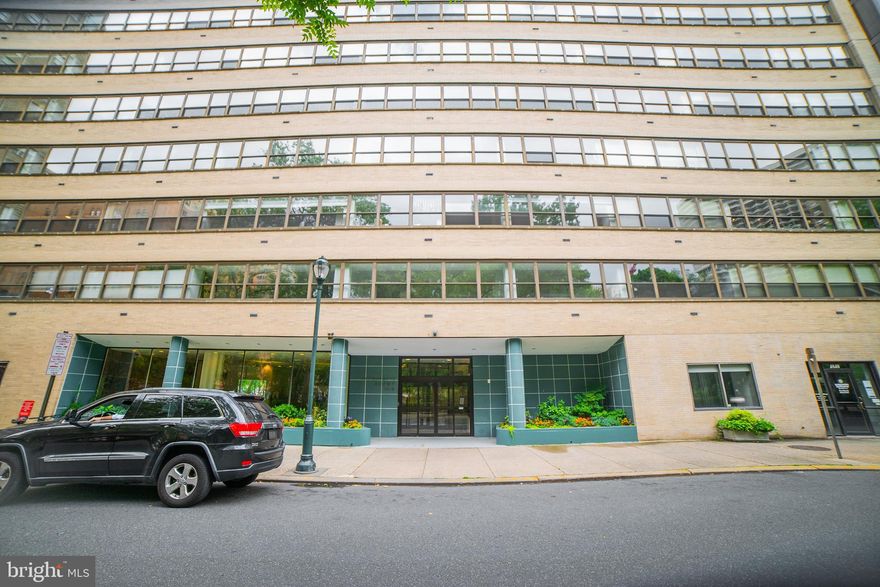 Spacious South-Eastern facing Stunning two Bedroom, one Bathroom on Rittenhouse Square with sunny skyline views of Walt Whitman Bridge and Stadium. Kitchen with maple cabinets, granite countertops, stainless steel appliances, dishwasher, microwave and gas oven, stainless steel Fisher-Paykel refrigerator with filtered water dispenser. Large windows. Bathroom with granite vanity top, lighting, and medicine cabinet. Large closets, newer heating/air conditioning units. Rent includes all utilities, a basic cable package, and use of roof patio & deck. There is a 24/7 concierge. Common Laundry Room in the building. Access to in building fitness center available for small additional monthly fee. No smoking, no pets