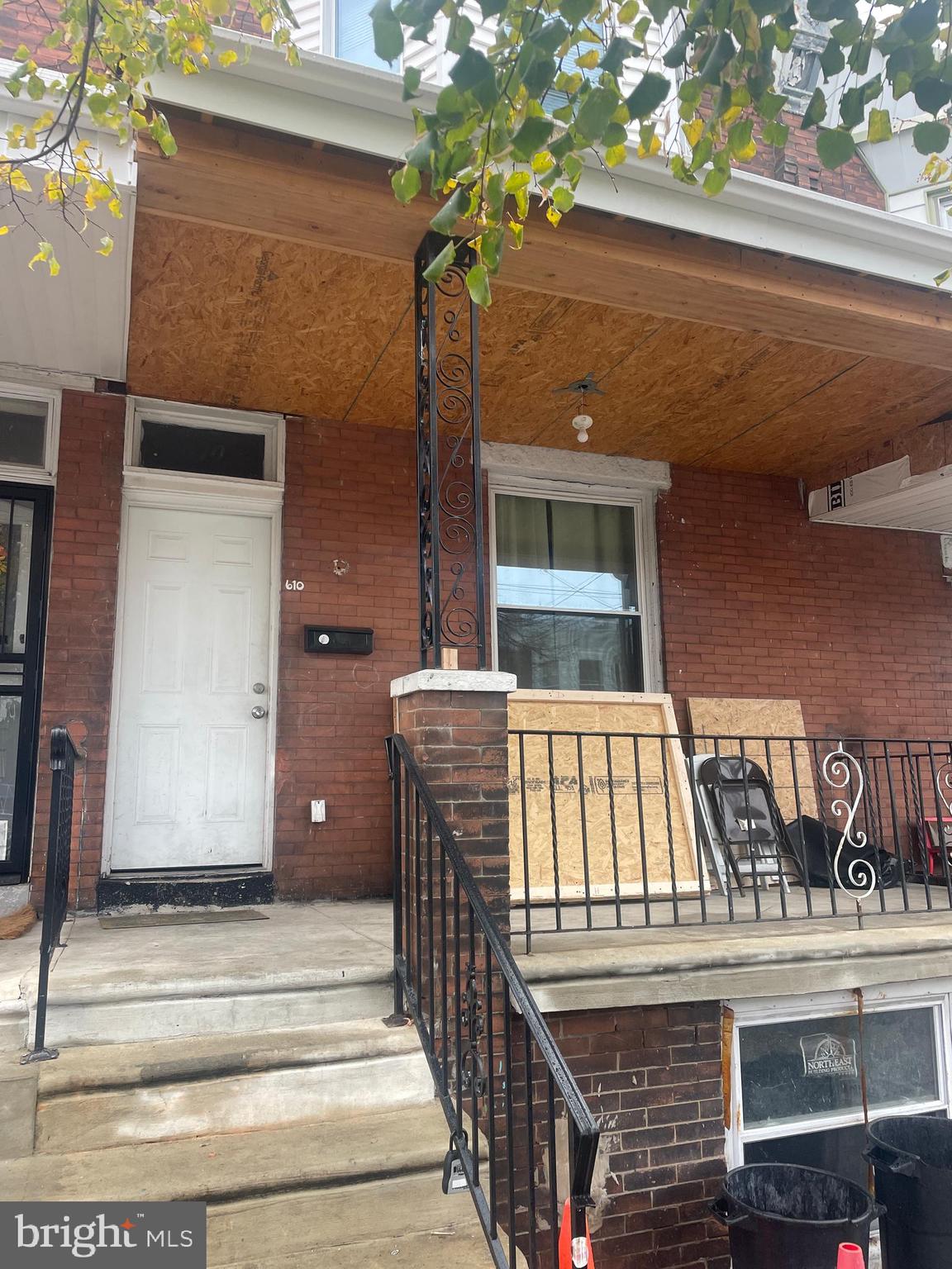 Great investment property. 2 story brick row home w/ an open porch, living room, dining room, eat-in kitchen, 3 bedrooms, 1 full hall bath & a full unfinished basement. First floor laundry. AS-IS condition.