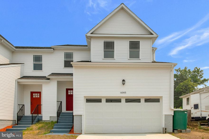 Brand new construction duplex home in Elkridge,  minutes to premier shopping, dining, recreation, major commuter routes, a MARC station,  with super convenient quick access to I-95,  I-295, I-695, Rt 100 and Rt 175. Least cost per square foot ($179) for any new construction in Howard County ready to move in.   The main level has all hardwood floors with upgraded quartz countertops, stainless steel appliances, including a large living and dining area.   There is also a separate room that could be an office.   The upper level has a master bedroom with attached master bath and walk in closet.  There are 3 more bedrooms and a full bath on the upper level, with a separate laundry room. Home has a total of 5 bedrooms and 3.5 baths.  Fully finished basement with 9 feet ceilings, laminated wood flooring, and walk out access to spacious fully fenced backyard.  Basement has a bedroom with a full bath.  Attached a car garage, with driveway parking for two more cars.  Home has a total of  3120 ft of living space, not including the attached two car garage which is 466 sq ft.  All told a spacious, comfortable new home at an affordable price in a sought after area. The surrounding community amenities, including parks, recreational facilities, and trails, further enhance the appeal of this property. No HOA. MUST SEE