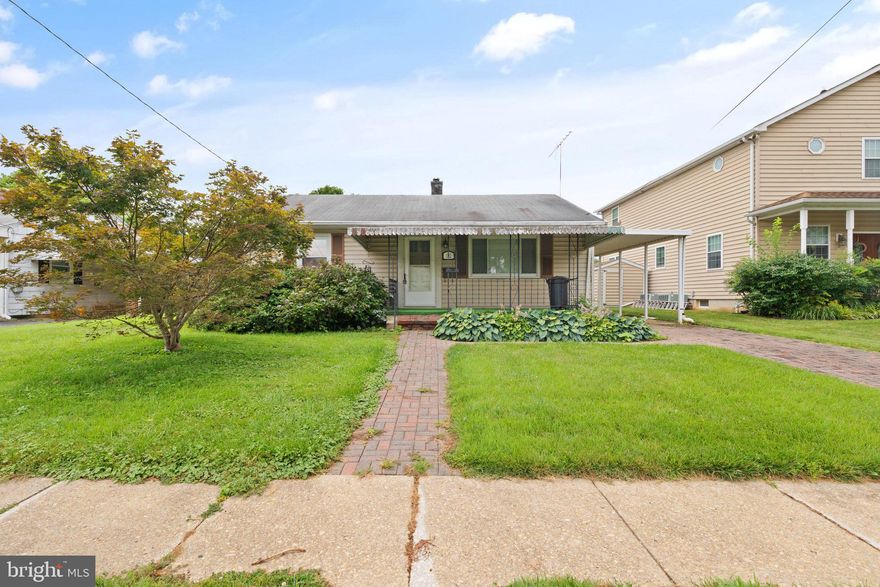 Charming and Affordable Bel Air Rancher!
Well-maintained detached home at a townhouse price! Featuring 2 spacious bedrooms, a large eat-in kitchen with cherry cabinets and a family room addition for extra living space. Beautiful hardwood floors, upgraded replacement windows, gas heat, and central A/C offer comfort year-round. Enjoy the covered front porch, carport with driveway, and a fenced rear yard — perfect for relaxing or entertaining.
Basement provides laundry and ample storage. Convenient in-town location, close to everything Bel Air has to offer.