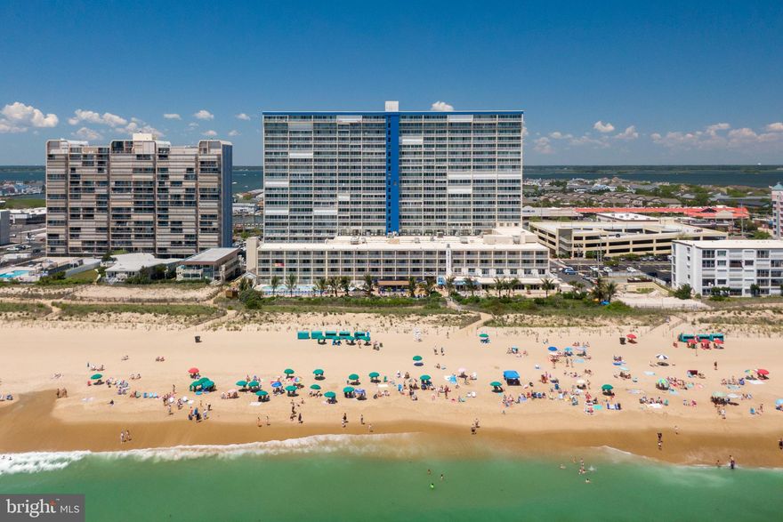 ATTENTION INVESTORS! - Welcome to 2110 Carousel condominium with MILLION DOLLAR VIEWS. DIRECT OCEANFRONT 2 bedroom 2 full bath condo in the fabulous CAROUSEL located at 118th street. This unit has the largest 2 bedroom floor plan (Seaview). The condo boasts the best PANORAMIC OCEANVIEWS from the OCEANFRONT MASTER BEDROOM and OCEANFRONT living room. Watch the Sun rise from the DOUBLE OVERSIZED OCEANFRONT BALCONY or Bayfront views from the bayside Balcony with secure storage shed for all your beach and pool toys. Master bathroom recently custom remodeled. Upgrades include New STAINLESS STEEL APPLIANCES in the kitchen, newer Hot water heater (2yrs), HVAC 3 yrs young. Kitchen cabinets upgraded with custom backsplash, extra lighting and wainscoating in the entrance hall. Recent building imporovements include high-end hurricane rated Sliders, windows and entrance Storm door. This fully furnished condo has a built-in repeat rental clientele since 1999, with many returning guests year round which drives rental figures much higher than other buildings. Meticulously maintained by the same owner for many years. Summer season last year rental income was  27k alone with much more potential to rent througout the Winter months. Currently rented to Winter seasonal tenant for $1500/mo. Current tenant ready to book Winter seasonal for 2024. Winter lease to be honored until June 1, 2024. Afterwards there are no committments for 2024 if rentals not wanted. The Carousel is truly a unique destination with deep rich history over the years. Amenities GALORE! Indoor Pool, Outdoor Pool, Sauna, hottub, onsite Restaurant, Snack shop, Game Room, Tennis/pickle ball courts, The COUNTRY'S CLOSEST ICE SKATING RINK TO THE OCEAN. Ice Skate Year round. Oceanfront grill, one of the few places you can order on the beach! Four high speed elevators for quick access to your unit. Park your car and never have to leave! Fantastic Second home with year 'round activity or great Rental Investment. On site management, 24 hour security, 2 car reserved parking. Well run association with plenty of reserves. Close to nightlife, shopping, other restaurants. CAROUSEL Condo is Ocean City at it's best!