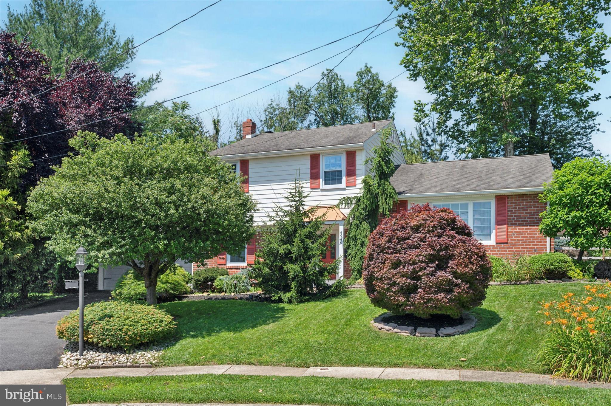 Wonderfully maintained split level home in the Dutton Mill community of Brookhaven located at the end of a quiet cul-de-sac. Enter into the tiled foyer with a hall Power Room, Laundry and Mudroom with access to your oversized 2 car Garage with storage. Also on this level is a large Family Room with a brick raised hearth gas fireplace, newer premium vinyl plank flooring and ceiling fan. Next to family room is a spacious four season Sunroom with skylights, free standing gas heater and access to the deck and large fenced in yard with shed. Up the stairs from the entry foyer is a large sunny Living Room and formal Dining Room both with hardwood floors and a remodeled Kitchen with white Shaker cabinets, quartz countertops, 5 burner stainless steel gas range, new stainless dishwasher, a lovely bay window, built-in corner cabinet and tiled backsplash. On the upper level are 3 nice sized bedrooms all with hardwood floors and a full Hall Bath with tub/shower combo, ceramic tile surround and updated vanity sink. Located in the Penn-Delco School District and only minutes to shopping, Linvilla Orchards and easy access to I-95 and Route 476.