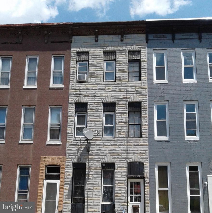 Welcome to a property that is a diamond in the rough. This property is located in a up and coming neighborhood. New rehabs coming all around this neighborhood.  With some work this five bedroom home will be a cash cow. Located just a few block from downtown. This property will be sold strictly as is any inspection will be for information purposes only. Any ground rent will be the responsibility of the buyer to inquire.