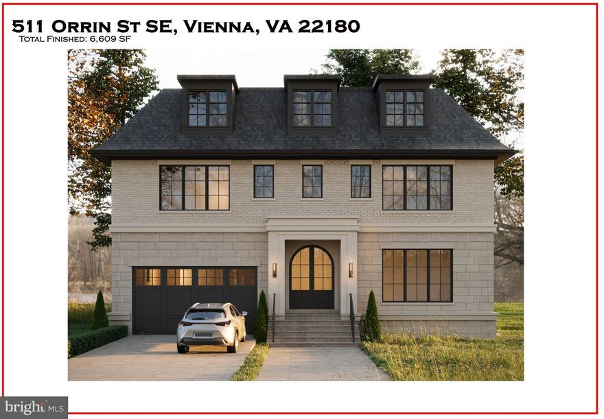 Welcome to 511 Orrin Street SE a striking modern masterpiece set on a private lot in the coveted Vienna Elementary school district. Designed & Built by LUKA Builders this 4-level home is crafted with impeccable modern style and exquisite craftsmanship, featuring an expansive main/upper level of over 5100 square feet that includes BONUS 4th level loft with a total finished living area of 6,609 square feet—a true testament to refined living. Unmatched Location & Lifestyle: Situated in the heart of Vienna, this property provides access to award-winning schools, charming local parks, boutique shopping, and fine dining, all within a vibrant community renowned for its excellent quality of life. Enjoy quick access to major commuter routes, including the Vienna/Fairfax-GMU Metro station on the Orange Line—providing a direct, efficient link to downtown Washington, D.C.—and seamless travel via Interstate 66 to Tysons Corner and other major business districts. This location offers the perfect balance between serene suburban living and the excitement of nearby metropolitan amenities. Elegant Living Spaces: Step into an open and inviting main level, where this contemporary living space sets the stage for unforgettable gatherings. The expansive, oversized family room is ideal for entertaining, leading to a Gorgeous private backyard w/Covered Deck Option, while a separate library offers a peaceful retreat for reading or work. A conveniently located elevator shaft ready for a future elevator installation. Thoughtful Design Upstairs: The upper level is designed to accommodate family and guests with three generous, sunlit secondary bedrooms—each featuring large walk-in closets and sharing a beautifully appointed full bath. The highlight is the enormous primary suite, a private sanctuary boasting a spa-inspired bathroom and his & hers walk-in closets with custom built-ins, ensuring that every detail exudes luxury and comfort. Bonus LARGE 4th level loft with private bedroom, full bzth and private terrace. Versatile Lower Level: The bright, naturally lit lower level expands your living possibilities with a recreation room perfect for entertaining, a large wet bar, and step down media room ideal for movie nights. Additionally, a separate in-law suite with its own bedroom and full bath offers extra privacy for extended family or guests. Customization & Future Delivery: With delivery in Summer 2026, there is still time to personalize some features and work alongside the designer to tailor this home to your unique lifestyle. This is your opportunity to create a space that truly reflects your taste and needs. Experience modern luxury in one of Vienna’s most desirable neighborhoods—511 Orrin Street SE is not just a home, it’s a statement of refined living.

**** “Renderings are artistic visualizations intended only to illustrate the design concept only. Final materials, colors, textures, lighting, and architectural details may vary from what is shown in the images.” ****