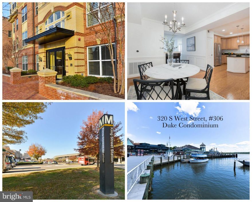 Light filled home, in the Heart of Old Town Alexandria, is a WOW!  With two BR, two baths, located steps to the Metro, mins to DC, just 2 blocks from the King St. corridor w/restaurants, shops & boutiques, this beautifully upgraded home in The Duke offers southern exposure, spacious rooms, FP, plantation shutters large kitchen & more. The Duke is a real jewel w/exercise rm & libraryLB on siderail