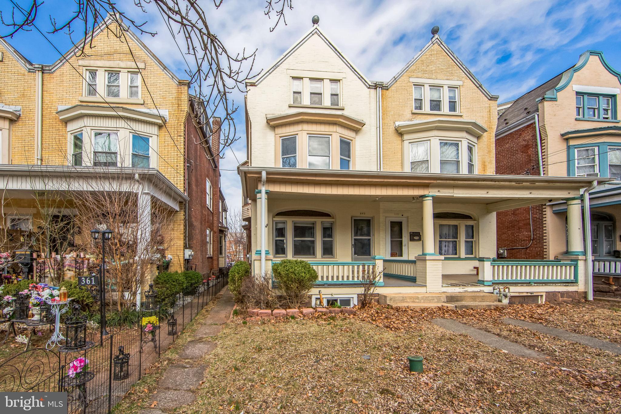 Welcome to 363 N. Charlotte St, a fantastic 5 bedroom, 1 1/2 bath craftsman style twin where old world charm meets modern conveniences! With tons of recent upgrades, the home still maintains its classic architectural details with plenty of wood doors, windows and trim. Step onto the expansive deep front porch, and enter through the victorian style portico with double doors and stained glass window. The formal living room offers warm light throughout, another Stained-Glass window, wood-burning fireplace with glass doors, beautifully refinished hardwood floors with inlay, and an open-banister staircase. Through the dining room is a brand-new kitchen equipped with white shaker cabinets, stainless steel appliances and range hood, white granite countertops, and luxury plank wood floors.The second floor has three bedrooms and a fully remodeled bathroom with an outside exit to an expansive covered back porch perfect for relaxing and enjoying the evening sky! The bonus third floor has two more full size bedrooms that could be used as a home office, playroom, or bonus rooms - whatever fits your needs! The large and unfinished dry basement offers additional storage space, a laundry area, as well as a powder room with bilco doors to the rear yard. Outside, enjoy the small fenced yard, perfect for your furry friend and a one car detached garage. Use the convenient path to get from the back yard to the front sidewalk! Fantastic location in the heart of Pottstown Boro just a short walk to all of the new dining, shopping and activities the town has to offer but also close enough to major highways for easy commuting. Don't miss out on this incredible opportunity to own a renovated gem in a desirable location. Schedule your showing today!
