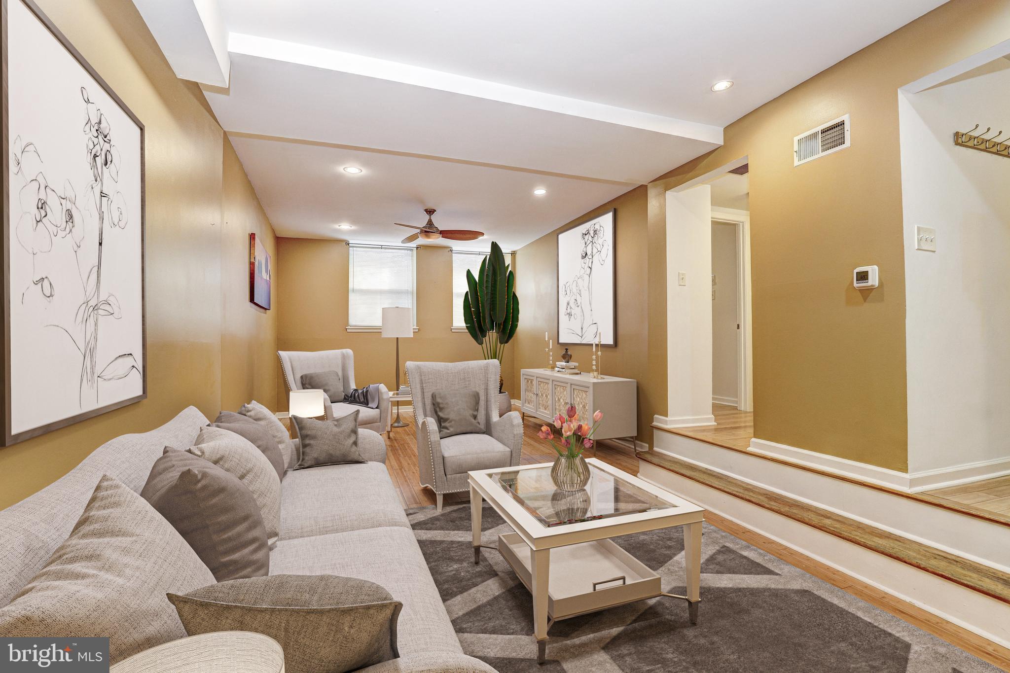 Welcome to 1714 Park Ave, a charming 1-bedroom, 1-bathroom condo in the heart of historic Bolton Hill. Nestled in a beautifully maintained historic brick building, this thoughtfully cared-for home features hardwood floors throughout, recessed lighting, and an open layout with a unique sunken living room. The gourmet kitchen is well equipped with ample cabinetry and under-cabinet lighting—perfect for both everyday living and entertaining. The spacious bedroom is filled with natural light, and a well-maintained full bathroom sits right outside. Enjoy access to desirable building amenities including a fitness center. All of this just steps from local restaurants, shops, boutiques, Johns Hopkins University, MICA, and the Baltimore Symphony Orchestra. Historic charm meets unbeatable location!