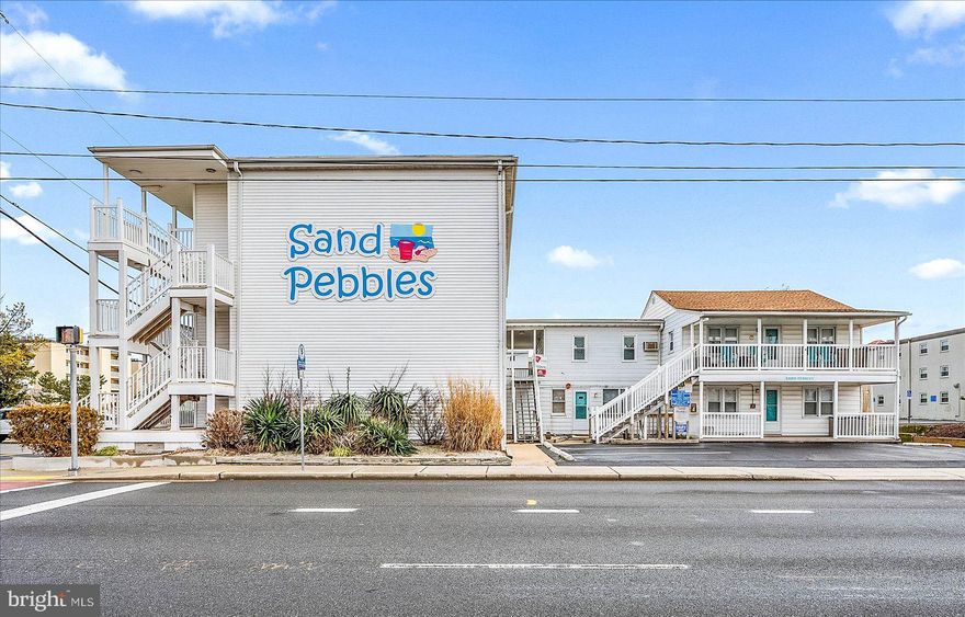 Is it time to purchase a beach getaway or are you looking for an affordable real estate investment? Spring will be here before you know it. Here is a one bedroom, 1 ½ bath condominium on the sought-after oceanside of Coastal Highway. It cannot be understated that seeing a property that has been completely repainted with a neutral, light & bright color is a huge PLUS! What else does every buyer want - a property that has been completely renovated and updated. Check & Check! This condominium now has a luxurious, contemporary feel with all the new materials used. Here is the list: flooring & lighting throughout; bathroom tile & fixtures; stainless-steel appliances, kitchen fixtures, beautiful granite & backsplash. Another checklist item: outdoor space for fresh air, dining, entertaining & relaxing. Check #3! There is a spacious, covered breezeway & balcony that is private for this unit only. It is so large there is room for a dining table with several chairs right outside the door where you can look west at the sunset sky. Then there is the balcony end where you can put a loveseat or rockers w/ a table OR choose a high-top table with 2-4 chairs and enjoy your favorite morning beverage watching the sunrise sky & listening to the ocean waves. A Final & ever-important checklist item here at the Beach is The Location. Check #4! First & foremost is usually how close to the beautiful beach & ocean: Sand Pebbles condominiums are on the oceanside, so it is a short walk! As for what else the town offers, it is a great location midtown on Coastal Highway. Being at 64th Street, take a really short to short walk to groceries, sundries, breakfast, bars/restaurants, miniature golf & much more! More Location news: the Ocean City Beach Bus has a stop right outside the building North bound & 1 block north across the street is a South bound stop. You can get a cheap 1-day pass & there is a free downloadable app. Some photos contain virtual staging. This condo is vacant, so it is easy to see. Set up your appointment to come see it in person. Remember Life is Not a Dress Rehearsal, Own at The Beach!