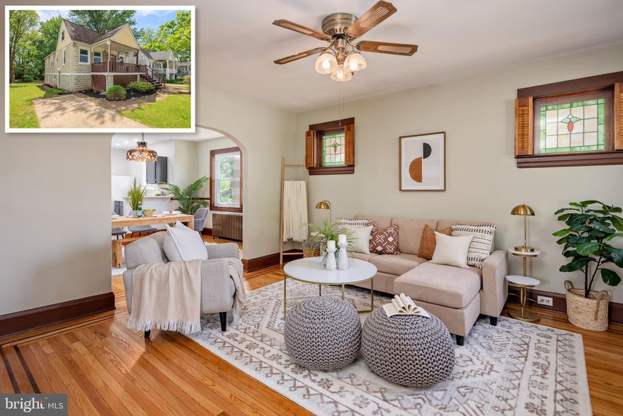 Wonderfully charming and oversized Cape Cod in Parkville for $285K. Welcome to your new home at 3023 Chesley Ave, which is a 5 minute drive from I-695 and I-95, a 20 minute drive from Penn Station, and a 30 minute drive from BWI. As you walk up the stairs to the covered front porch and through the front door, you are immediately greeted by a vibrant and postive energy that radiates throughout this loving home. This house was built in 1930 and has only had 3 different owners from the time it was built 95 years ago. You will immediately notice the newly refinished original in-laid hardwood floors, the original stained glass windows, and all of the natural light that pours through one of the many 30+ windows in this home (all windows and doors replaced 2015.) Open concept living on the first floor with Living Room, Dining Room, Family Room/Office and Kitchen all flowing seamlessly together, but still with partial separation due to the wonderful layout of the home. The remodeled kitchen (2023) boasts a new stainless steel gas range, dishwasher, and built-in microwave, as well as new quartz countertops and a 33" stainless steel sink with garbage disposal. Step out through the back door off the kitchen to a small metal porch overlooking the beautifully lush backyard, the best part of this 1/4 acre lot. On the first floor you will also find the brand new remodeled bathroom (2025) as well as two of the three bedrooms. On the second floor is the master suite, with a large walk in closet, large bedroom, and a large sitting area w/ nook. There has been a rough-in installed in the basement to make it very easy for the next owner to add a bathroom on the second floor where the nook is currently (or in the basement) if they so choose to do so. The huge unfinished basement offers plenty of space for storage, or could easily be finished as it boasts 9ft+ ceilings and about 1,200 additional square feet of space. The basement has it's own walkout to the side of the house, making it ideal for someone looking to add an in-law suite for a relative or to finish the space as a rental apartment to offset your mortgage. There is a rear facing 1 car garage that is great for storage or could be finished and included as part of the basement living space as some of the neighbors have done. The current owner intended to soundproof this space (it already has concrete walls, floor, and ceiling) for a drum studio. This house is so much bigger than it looks, with about 3,000 total square feet of space. The architectural roof (2018) and all exterior Anderson windows and doors (2015) were replaced by Power Home Remodelding with a lifetime warranty transferrable from owner to owner. This was a total of $55,000+ worth of work (all documentation provided to buyer.) All plumbing in the home (supply and drain lines) have been replaced with pvc and PEX. Hot water heater replaced 2020, boiler for radiatior heating regularly serviced/maintained and runs exceptionally. Owner willing to offer a Home Warranty for a full price offer. Schedule your showing today, this home is priced to sell quickly. This is a great opportunity to build equity. The house directly next door at 3025 Chesley Ave is the exact same layout and sold for $400,000 on 3/19/2025 with a finished basement and an additional bathroom. The current owner did not intend to sell this home but is relocating to another state for those who may be wondering.