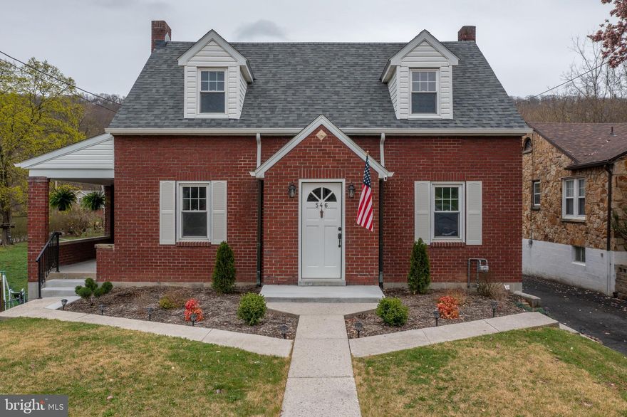 FULLY-RENOVATED CAPE COD IN THE HEART OF LAVALE! Welcome to 546 National Highway. This brick Cape Cod has be completely renovated and offers old world charm mixed with modern amenities! The main floor offers a tiled entry, a very spacious living room with a gas fireplace, a formal dining room, a half bathroom and stunning kitchen with granite countertops, plenty of prep space and storage, and stainless appliances. The second floor offers two large bedrooms and a full bathroom with a tub/shower and two vanities. The basement is very clean and houses the laundry hookups. Outside, there is a covered porch off of the living room, paved parking, a detached garage for storage, a great backyard plus a large pavilion and fire pit next to Braddock Run! New roof, gutters, HVAC, plumbing, electric updates, hot water tank, kitchen, bathrooms and more! Replacement windows and original hardwood floors throughout. There is so much to love about this home- reach out for the full features list!