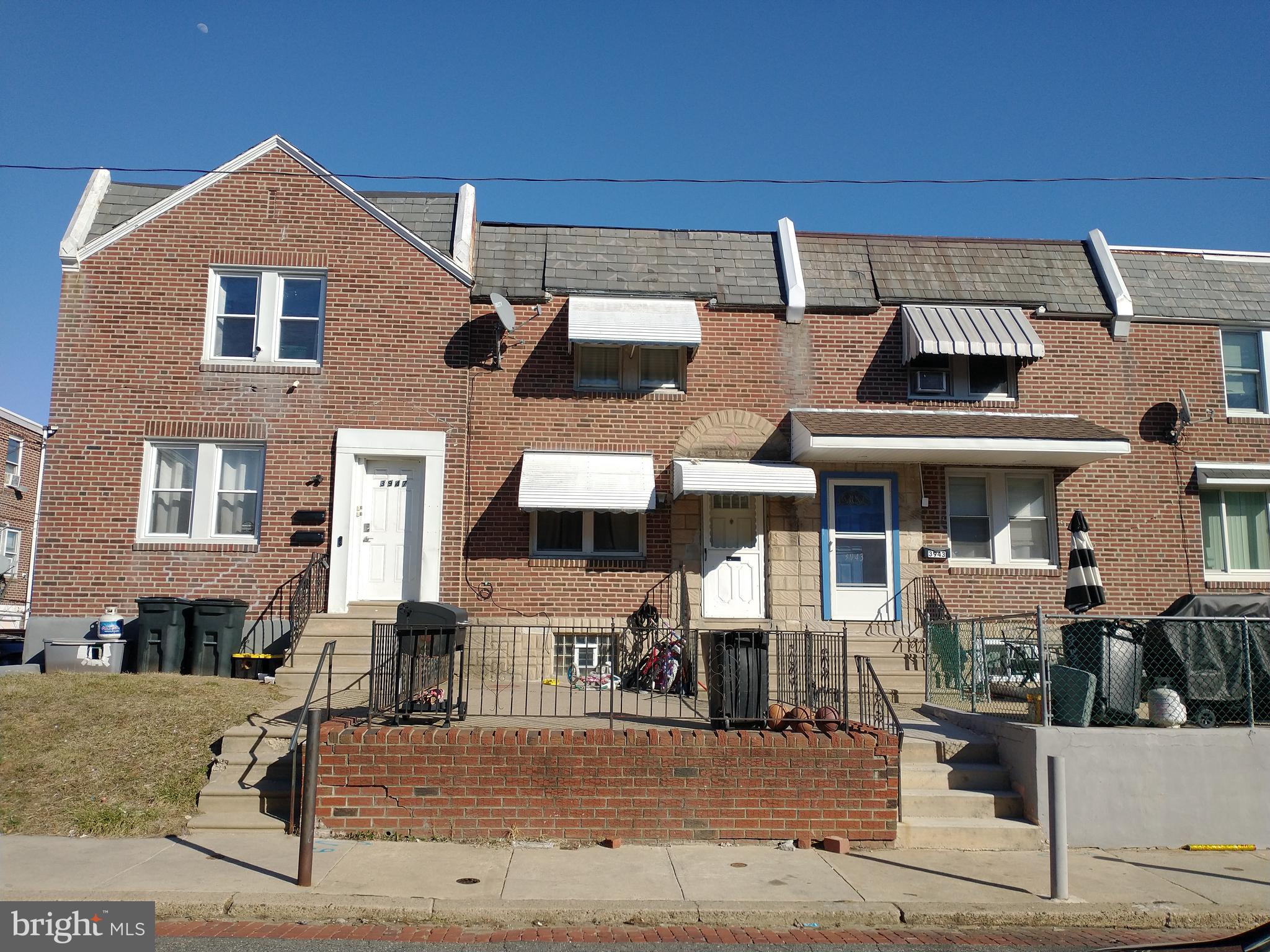 Excellent property for sale in the Juniata Park area of Philadelphia! This 3 bed 1 bath home (currently being used as a rental) is on a solid block in a walkable area of town with access to public transportation. It is in basically solid condition, though it's worth mentioning rehabs of similar properties in the area have been selling in the $200,000 to $250,000 range! Could be an excellent starter home for an owner occupant who is looking for a reasonably priced home with some sweat-equity upside, a landlord looking to expand his portfolio or a investor looking for their next flip.