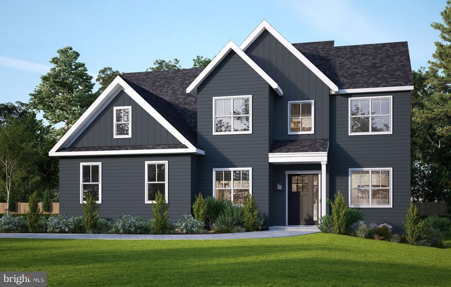 GPS Address for Open House- 2691 Artmar Road Eagleville PA 19403- Turn onto Arden Drive, Model Home is third home on the Left. Two New Homesites NOW SELLING- 1.71 and 3.68. acres on a cul-de-sac in Worcester Township Methacton School District! This listing is for a Huntington Craftsman Model on Lot #1 Windy Hill Road. The Sussex Series offers 2,998 square feet of thoughtfully designed living space, combining elegance, comfort, and functionality. Step into a dramatic two-story foyer featuring luxury vinyl plank flooring and a turned staircase, setting the tone for the rest of the home. A private home office provides a quiet retreat, while the convenience of main floor laundry/mudroom adds to everyday ease. The expanded gourmet kitchen is a true centerpiece, complete with granite countertops, stainless steel appliances, hardwood cabinetry in a variety of rich finishes, a center island, and a double-door pantry. The large breakfast area, filled with natural light, opens to the inviting living room with vaulted ceiling, which is anchored by a gas fireplace with a painted wood mantel, and rear staircase to the second floor . Upstairs, you'll find four spacious bedrooms and two-and-a-half bathrooms, including a luxurious owner’s suite. This retreat features a sitting area, an expansive walk-in closet, and a spa-inspired bath with a soaking tub and separate tiled shower. Additional highlights include 9-foot ceilings on the main floor, detailed architectural finishes such as 5½" baseboards and 3½" door and window trim, a full basement, and an attached two-car garage—underscoring DelGrippo’s dedication to quality craftsmanship and high-end standard features throughout. Photos are renderings and photos of similar previously built homes. This home is not yet under construction. Other Elevations Available with Stone and Full Front Porch. Larger Models Available with Sunroom and 3 -car garage at different price points, listing agents can provide details.