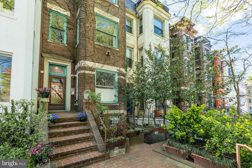 Nestled among a charming row of historic homes built circa 1900, 1944 Calvert Street NW presents a rare opportunity to own a fully configured, income-producing multi-unit property in the heart of Adams Morgan. Ideally located just moments from Rock Creek Park and across the iconic Duke Ellington Bridge from Woodley Park Metro Station, this property combines urban convenience with natural surroundings. The building features four separately metered units, offering both strong rental income potential and flexible living arrangements:

Unit #1 (Primary Unit Duplex 3BR/2BA - Approx. 1,750 SF):
Spanning the second and third floors, this expansive 3-bedroom, 2-bath residence is flooded with natural light from oversized front windows, skylights, and soaring cathedral ceilings in the living and dining areas. Highlights include central A/C, in-unit washer/dryer, a private roof deck, an additional deck off the third bedroom, and rear parking for two small cars.

Unit #2 (Main Level 2BR/1BA - Approx. 750 SF):
A spacious 2-bedroom, 1-bath unit featuring hardwood floors, high ceilings, central A/C, in-unit washer/dryer, fresh coat of paint, and a private rear deck.

Unit #3 (Lower-Level Studio - Approx. 300 SF):
Front-facing studio with impressive ceiling height and a fresh coat of paint and access to W/D.

Unit #4 (Lower Level 1BR/1BA - Approx. 400SF):
Private rear entrance, dedicated outdoor space, and access to additional storage and W/D

With its prime location, generous square footage, multiple outdoor spaces, parking and strong income-generating units, 1944 Calvert Street NW is an exceptional opportunity for investors or owner-occupants alike.