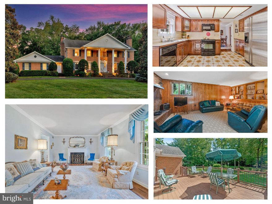 Open House 9/17 4-6pm

Welcome to 8307 Summerwood Drive, a stately brick Colonial that blends timeless elegance with everyday comfort, set on a rare .83-acre flat lot in McLean’s desirable Summerwood community. From the moment you arrive, the tree-lined streets, circle driveway, and expansive front porch create a welcoming presence, while the home’s classic brick façade hints at the spacious interior within. With over 4,400 finished square feet across three levels, this home is designed for both grand entertaining and private retreats.

Step inside the foyer illuminated by a sparkling crystal chandelier, setting the tone for refined living. The formal living room features crown molding, sun-filled windows, and a wood-burning fireplace—perfect for cozy evenings—while the adjoining dining room offers elegant molding, space for eight, and sweeping backyard views. The bright kitchen includes a built-in desk, abundant cabinetry, and a bay window in the breakfast area, with room to add an island or open the wall to the adjoining family room. The family room exudes warmth with its rustic brick fireplace, beamed ceiling, hardwood floors, wet bar, and sliding glass doors to the oversized deck.

A private office with built-in shelving provides a quiet retreat, while the oversized mudroom and laundry room add functionality with multiple entrances, ample storage, a utility sink, and even a full bath—ideal as a changing area for a future pool. Completing the main level, the oversized two-car garage includes a workroom and pull-down attic storage.

Upstairs, the owner’s suite is a serene escape with a sitting area, dual walk-in closets, and a skylit en-suite bath featuring double vanities, powder space, and a tub/shower combo. The second bedroom enjoys its own private full bath, while the third and fourth bedrooms feature hardwood floors, large closets, and oversized windows. A hall bath with dual sinks, linen storage, and a separate shower/toilet area ensures convenience for all.

The finished walkout lower level offers a spacious recreation room and sitting area with another wood-burning fireplace and walls of windows for abundant natural light. A water hookup provides the option to add a wet bar or kitchenette, while a large guest room, nearby full bath, and utility/storage room complete the space.

Outdoors, the expansive flat backyard is perfect for a pool, play, or entertaining, with the elevated deck providing a private retreat for summer gatherings or quiet evenings. The location is unbeatable—Summerwood offers no HOA, tree-lined streets, and sidewalks, while being close to Spring Hill Elementary and Spring Hill Rec Center with indoor pool, fields, and programs. Commuters will love the easy access to I-495, Route 7, and the Dulles Toll Road, just two miles from the Silver Line Metro and minutes to Tysons Corner Center, Capital One Hall, and The Boro with 300+ shops, restaurants, and entertainment options.