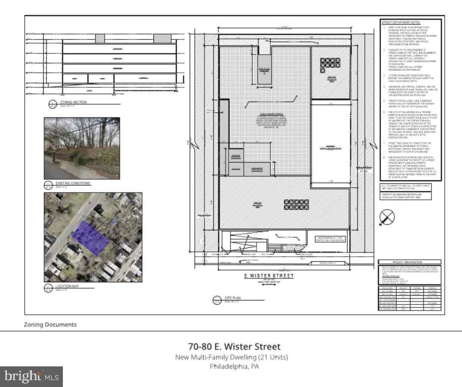 What a great opportunity to develop a 21-unit apartment building on this 10,000+ SF lot. This vacant lot is conveniently located less than 2 blocks away from busy Germantown Avenue in the neighborhood’s commercial district. There are shops, schools, markets, public transportation, and other amenities close by. In addition, the proximity to Center City Philadelphia and major roadways such as Interstate 76 will be major benefits to future tenants. This section of Northwest Philadelphia has always maintained a high demand for residential rentals. The Zoning Board of Adjustments recently approved a variance for the construction of 9-one bedroom units, 9-two bedroom units, 3-three bedroom units and, eleven on-site parking spaces. So, no need to worry about variance approval; the entitlements are already in place. Just start planning your project and apply for permits. Commercial possibilities for the lot include Adult Care, Personal Home Care, Educational Facility, Hospital, Medical, Dental, or HealthCare Practices, and more (a variance, special exception, or use registration permit required).