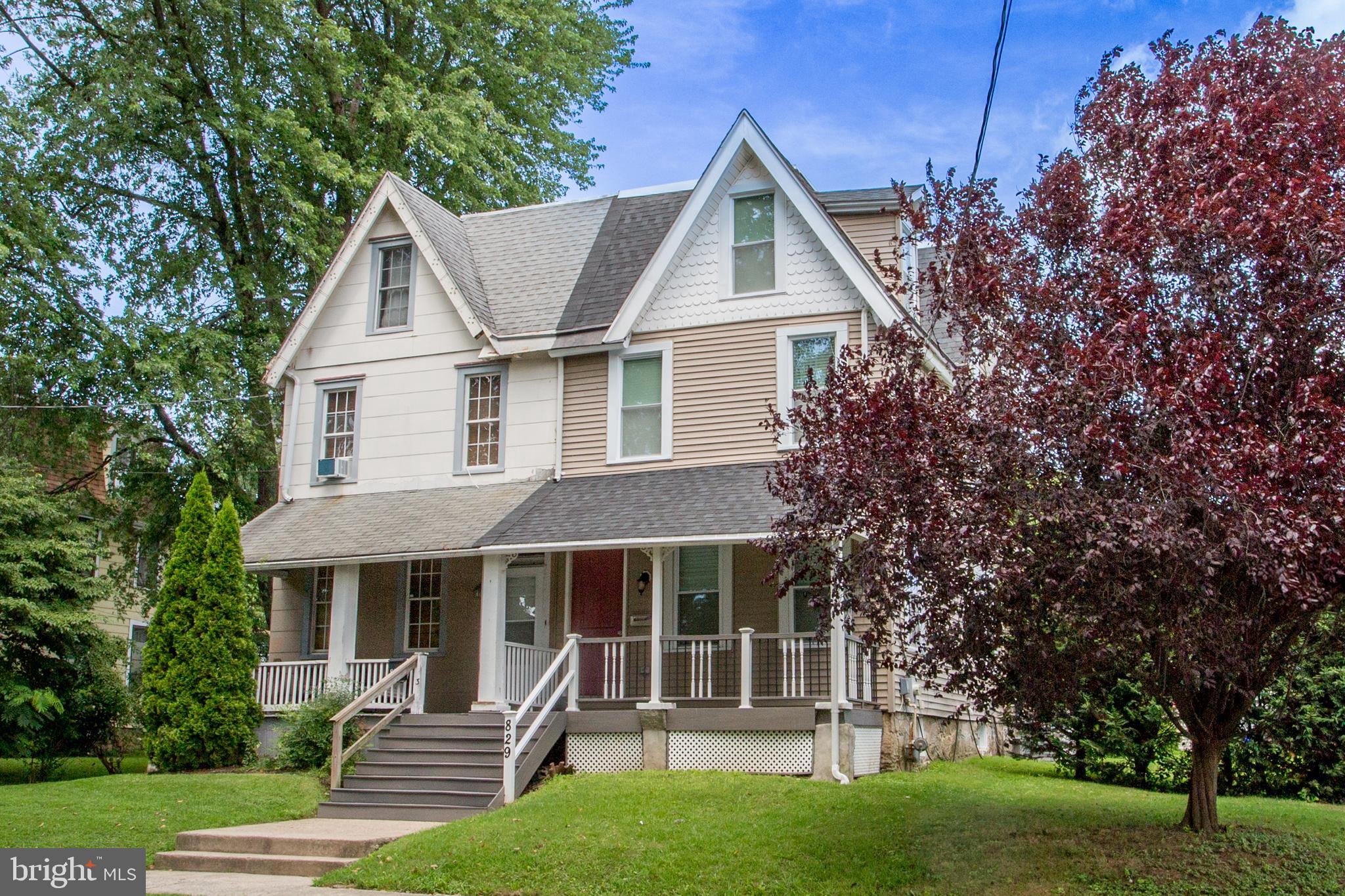 Have you been waiting for a 4 bedroom home to become available? Come schedule an appointment for 829 7th Ave as this home is in excellent condition and is move in ready. As you approach the home you will be greeted by a large 3 story property with vinyl siding, covered front porch, a side yard, private 2 car driveway, back yard with shed. Entering the property you will love the open concept layout with high ceilings. The first floor offers hardwood floors, ample windows to let in natural light, recessed lighting, formal living and dining room and main floor laundry with newer washer & dryer. The first floor also offers an updated kitchen with granite countertops, newer stainless steel refrigerator and ample cabinet space. The spacious half bath on the first floor is also a great feature for entertaining. Off of the kitchen there is access to the back yard, deck and driveway. Heading to the second floor you will find two spacious bedrooms, a 3 piece hall bath and an additional full bathroom in the primary bedroom. Heading to the third floor you will find two additional spacious bedrooms. The unfinished basement is perfect for storage. This property offers central air as well. This location is close to major highways such as I95, 476 and a short commute to Philadelphia Airport and center city. Schedule your appointment today!