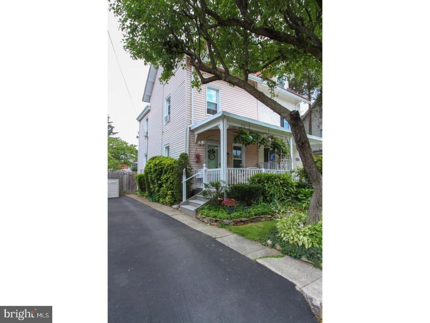 Lovely twin home located on desirable street and block in the heart of Jenkintown. This charming 3 bedroom home has open front porch, living room with gas fireplace, dining room, eat-in kitchen and convenient main floor laundry with exit to large fenced yard in rear. Upstairs are 3 bedrooms and oversized bath. This home features replacement windows, vinyl siding, off street driveway parking for 2 cars, lots of yard space and a great Jenkintown borough location. Walk to the best of what Jenkintown offers - shopping, popular restaurants, movie theatre, Jenkintown schools. Great opportunity to live in a wonderful community.