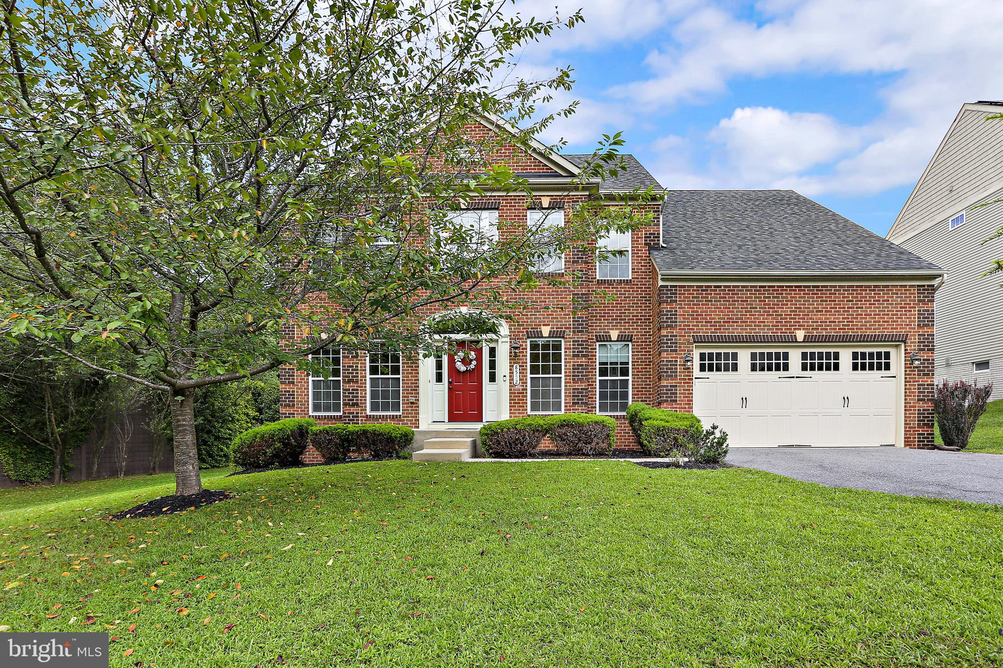 Welcome home! This exceptional 4 bedroom, 3.5 bath Colonial offers over 4,900 square feet of beautifully finished living space in the highly sought after Jamestown Landing community! As you step inside, a spacious two-story foyer featuring a grand curved staircase makes quite the first impression. French doors lead to the study with custom built-in bookshelves. The open-air concept living room is situated across from the study with two large columns. The dining room can accommodate a large table and boasts a tray ceiling and chair rail. The kitchen is efficiently equipped with a center island with storage and breakfast bar seating, stainless steel appliances (including a double oven!) and open to the breakfast room and family room. A sliding glass door in the breakfast room gives access to the back patio (2011) and back yard. The picturesque family room has a full wall of built-in bookshelves with storage cabinets underneath (2016) and a gas fireplace with mantle. A powder room finishes off the main level. Headed upstairs, the primary suite has two separate walk-in closets, tray ceiling and an ensuite bathroom. The primary bathroom features an extended shower stall with bench, two separate vanities, jetted soaking tub and toilet room. Having a dedicated laundry room on the upper level provides much convenience (washer replaced in 2024) .3 sizable bedrooms and a full bathroom complete the upper level. Brand new carpet runs the entirety of the upper level (2025). The fully finished lower level could serve an in-law suite or multi-use space. There is rough-in plumbing for a wet bar or kitchenette, bedroom, full bathroom and walk-up stairs to the back yard. Enjoy the rest of the summer season in the spacious, flat back yard – perfect for your next gathering, kids playset, garden beds, etc.! One year home warranty included for the Buyer! More improvements & updates include: 2025 – Carpet Throughout Entire Lower Level, 2024 – Sliding Glass Door In Lower Level, 2024 – Front Door, 2023 – Sump Pump, 2017 – Air Conditioning Unit – Upper Level, 2016 – Air Conditioning Unit – Main Level, 2016 – Carpet In Family Room. Please note that Seller has paid off remaining years of the home’s deferred water and sewer bill, so no annual charge for that! Located just minutes from Maple Lawn and goes to the same great schools as Maple Lawn residents! Book your showing today!
