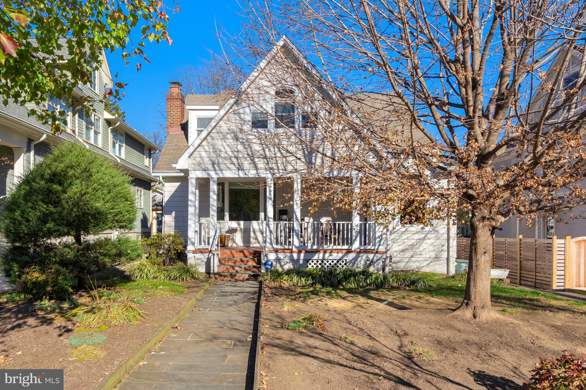 Beautiful house in the Town of Chevy Chase with a lot of space and character. The first floor has a spacious formal dining room open to a sunny living room with a fireplace. Tucked away is an office with classic built in features which makes for a cozy workspace to work from home or for quiet reading. Renovated kitchen large enough for a breakfast table opens to the family room. Huge back deck with nice furniture and built-in umbrella. Completely fenced back yard makes for a perfect play area, The second floor has 3 spacious bedrooms and 2 fully renovated bathrooms. Additional legal bedroom in the lower level with a renovated full bathroom. Best location in the heart of the Town of Chevy Chase, and at the same time so close to downtown Bethesda and the metro.
