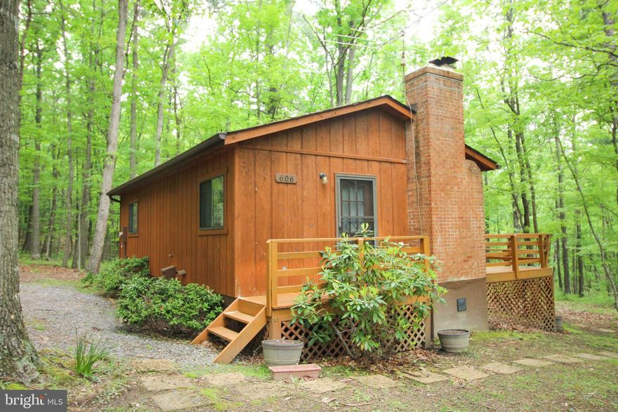GREAT GETAWAY - ADORABLE & AFFORDABLE        Immaculate kept cabin boosts large deck with seating, great for parties located on 3.1 acres all surrounded by nature and wildlife.  2 bedrooms, one full bath, kitchen w/ extra cabinets and ceramic flooring, real hardwood flooring, fireplace with wood burning energy efficient stove and much more.  Come see.