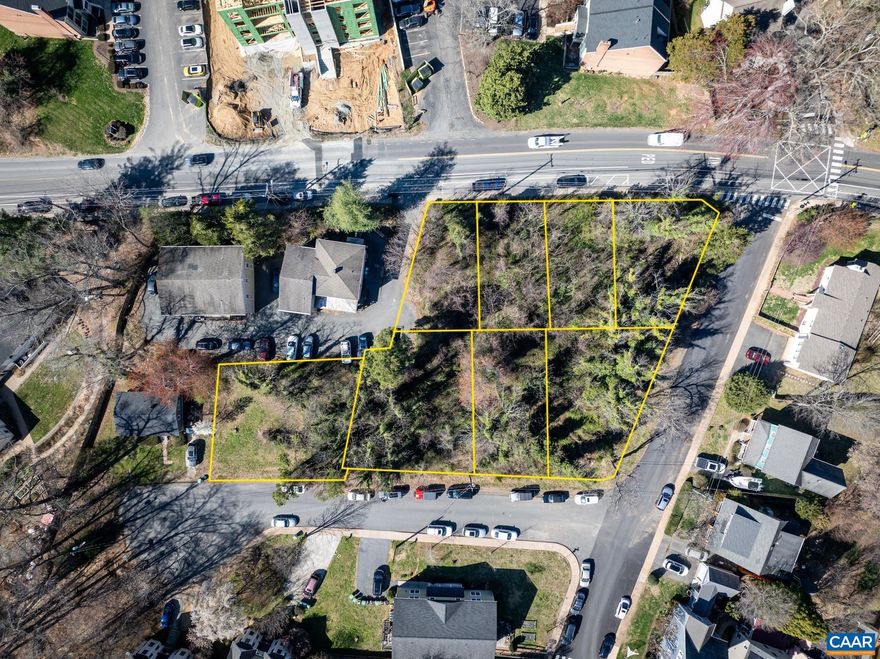 Opportunity to purchase 9 home sites located in the heart of Charlottesville within minutes to UVA, Barracks Road, Shops at Stonefield and Downtown! The portfolio consists of 9 continguous or near-continguous parcels zoned R-A (Low Density Residential). While "Low-Density" traditionally implied single family homes, the new "Charlottesville Zoning Ordinance could possibly permit up to 3 units per lot by-right, and up to 6 units with affordability bonuses. The opportunity to develop a residential cluster of homes that meet the growing demand of walkable housing in the City of Charlottesville is waiting for a developer with a desire to build and make a significant impact in the local real estate market. Additional information available on approved plans.