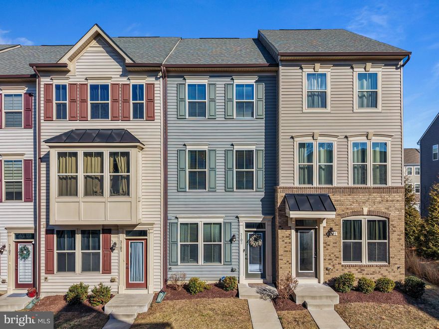 Beautiful three-level townhome in the highly sought-after Parkside Community. This home offers a flexible and functional layout with a first-level bedroom and full bath, ideal for guests, a home office, or flex space. The main level features an open-concept design perfect for entertaining, including a spacious kitchen with stainless steel appliances, granite countertops, and a large island that flows seamlessly into the dining and living areas, plus a convenient powder room. The third floor offers a desirable roommate-style layout with two bedrooms, each with a private full bath. The owner’s suite includes a walk-in closet. Laundry is conveniently located on the third level. Carpeted bedrooms and engineered wood flooring throughout the main living areas. 

Enjoy Parkside’s community amenities including a clubhouse, pool, fitness center, playground, and dog park. It is conveniently located near shopping, dining, Fort Meade, BWI, and major commuter routes including I-295, MD-32, and MD-100.