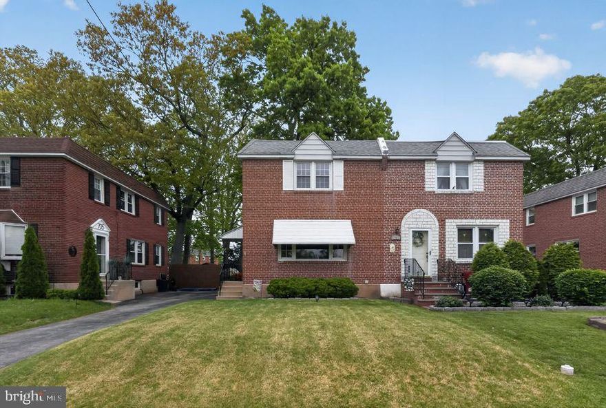 Located on a quiet cul- de- sac in Historic Ridley Park Borough. Neighborhood kids can be found playing Street Hockey and Tee Ball on any given day. Small town USA but with all the conveniences, shops, and restaurants of urban living. This brick twin home was built in 1954 and has been lovingly cared for by 1 family since then.  It has good bones, but in need of cosmetic updates. Priced accordingly. Both levels have hardwood floors in excellent condition. The roof is only a few years old. Updated powder room on first floor. Eat in kitchen with cherry cabinets opens to a peaceful 3 season wood paneled sunroom. Fully fenced in back yard with beautiful landscaping. Wood shed complete with garden tools to store your seasonal furniture and flower pots. Gas heat and central air conditioning. 10 minute drive to PHL and the sports stadiums. The park is a 2 block walk. Kids can sign up for softball and play basketball. Lakeview Elementary school in Ridley School District is a quick bus ride away. It is an affordable and safe place to raise a family. This home will sell quickly. Stop by my open house on Saturday from 12-2PM and see for yourself.
