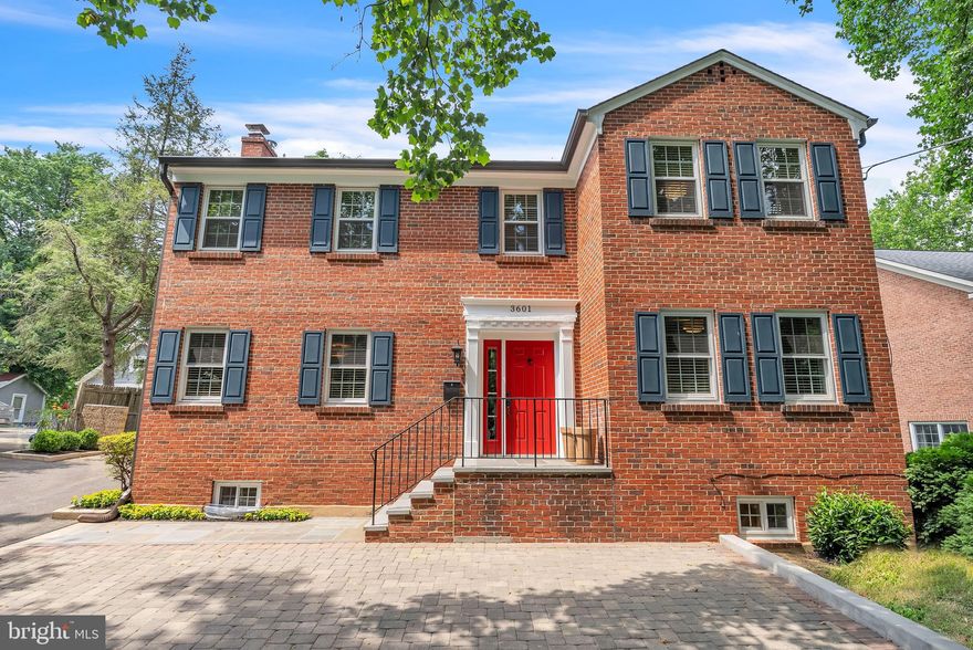 OPEN HOUSES CANCELED due to ratified contract. 
Move-in ready, this exquisite 4-bedroom, 4.5-bath residence stands gracefully over Jones Bridge Road, ensconced by mature trees that offer both privacy and charm. Thoughtfully renovated in 2017, the home’s original floor plan was expanded by 50% across its main and upper levels. Modernized with contemporary flair, the kitchen, bathrooms, appliances, windows, roof and two-zone HVAC systems were all upgraded in 2017. Nestled on a .35-acre private, flat lot, the home features a front staircase leading directly to a crosswalk, providing effortless access to Chevy Chase Elementary School and the myriad amenities of Chevy Chase Village, including Amazon Fresh, CVS, Einstein Brothers, Starbucks, and more.

Upon entering the foyer, a sense of warmth and welcome envelops you as you remove your shoes and deposit your keys. To the right lies an inviting office space, complete with an adjoining half bath. To the left, the formal living room captivates with a stunning marble fireplace surround. Toward the rear, French doors reveal an expansive deck and yard, while the open kitchen and dining area beckon with their enchanting ambiance. This generous space accommodates ample seating at both the dining table and the Quartz island bar, where the culinary enthusiast can delight in preparing meals on the Wolf gas range. Complementing this, a KitchenAid wall oven aids in crafting grander feasts, while a microwave drawer provides convenient reheating options. Two walk-in pantries offer abundant storage for ingredients, and a dedicated bar area with a wine or beverage fridge sits conveniently near the formal living and dining areas. Adjacent to the kitchen, a spacious and cozy family room awaits, ideal for Saturday morning cartoons or a leisurely read of the morning paper. 

Upstairs, three well-proportioned bedrooms with two hall baths provide ample space for family, guests, or additional office areas. The fourth bedroom, the primary suite, boasts ample room for a king-size bed and a seating area, and includes two large closets and an ensuite bathroom with a dual sink vanity and a shower/tub combination. Both the main and upper levels feature hardwood floors throughout, adding to the home’s timeless appeal.

The lower level, adorned with plush carpeting, offers a versatile space for a TV room, exercise area, playroom, or whatever your needs may dictate. This level also includes a laundry room equipped with a front-loading LG washer and dryer, both set on pedestals for added comfort. The washer features an additional small-load washer in the pedestal for quick, convenient washes. A full bathroom and ample storage space complete this level, making it as functional as it is inviting.

Whether you’re seeking a family home, an entertainer's paradise, or a serene retreat, this residence offers an idyllic blend of comfort and sophistication, making it the perfect place to create lasting memories.