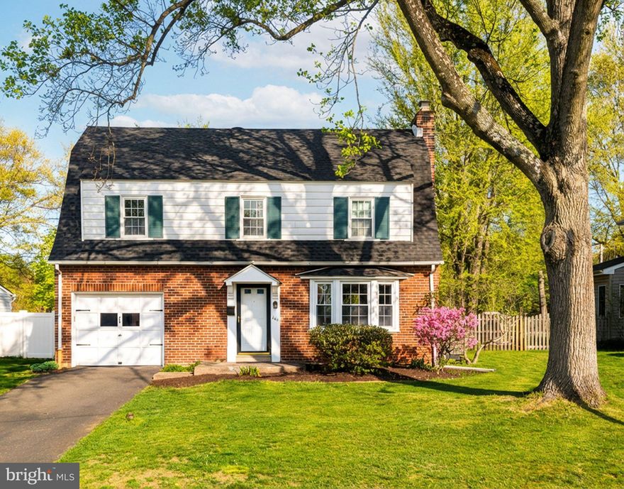 Beautifully maintained brick Dutch Colonial in Lansdale’s desirable West Ward. This charming home offers 3 large bedrooms, 1 full bath, and 1 half bath, along with a bright and sunny family room and a spacious living room with a cozy wood-burning fireplace. Central air conditioning provides year-round comfort, and the great hardwood floors add warmth and character throughout. The nicely appointed kitchen flows into an elegant dining room accented by crown molding and wainscoting.

Outside, you’ll find exceptional space and storage with a one-car attached garage, a two-car detached alley-facing garage, a full basement, and a huge attic. Enjoy outdoor living on the covered patio overlooking the large, level, fully fenced back yard. Fantastic location just 1/2 mile to the shops, restaurants, and charm of Lansdale’s Main Street, and only 1/4 mile to Whites Road Park Complex and swimming pool. All this in the award-winning North Penn School District.