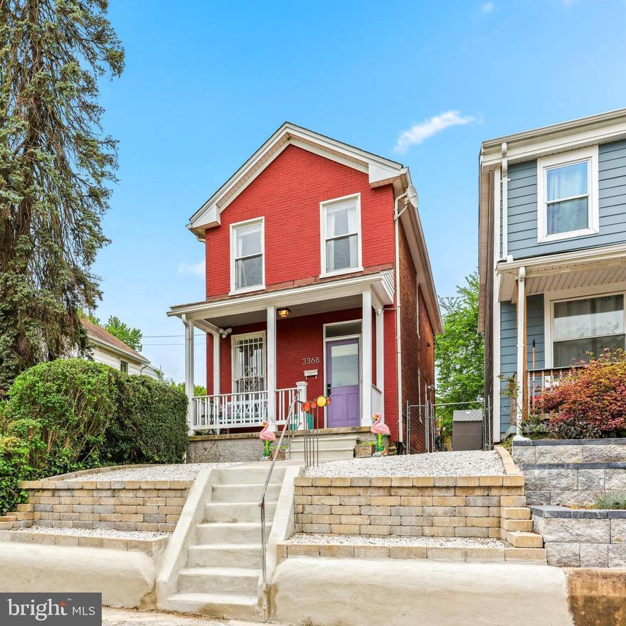Open House Sun May 10th 11-1PM! Very rare opportunity to own a DETACHED home in the heart of Hampden with 2 CAR OFF STREET PARKING! Calling all the old house lovers who can appreciate a good mix of new and old - well preserved original hardwood floors across both levels and fully modernized kitchen in the rear of the home. When you walk in, you are entering the living room centered by decorative fireplace and custom built-in bookshelf. The center of the house is a large dining room area, and continue on to huge kitchen in the rear. There is definitely enough space to add a future kitchen island! Continue to little mudroom locker and 1/2 bathroom on main level before stepping outside to paver patio, fenced in space, and 2 car parking.  Upstairs there are 2 actual bedrooms and a 3rd room that could be used as an office or nursery - the washer and dryer are in his space and access to the full bathroom. Seller's recent improvements include custom built-in shelving in living room, custom closets in both bedrooms upstairs, custom 'mud room' locker, professional hardscape and paver patio in the front and rear of the home, replaced hot water heater (2021), added security bars to doors and windows, new kitchen flooring, replaced lighting fixtures throughout, and more. There is a small unfinished basement for storage and utilities. Living in Hampden is a VIBE - this home is walkable to everything on The Avenue! 8 min walk from door to door for morning coffee at Common Grounds or evening ice cream at The Charmery Hampden!