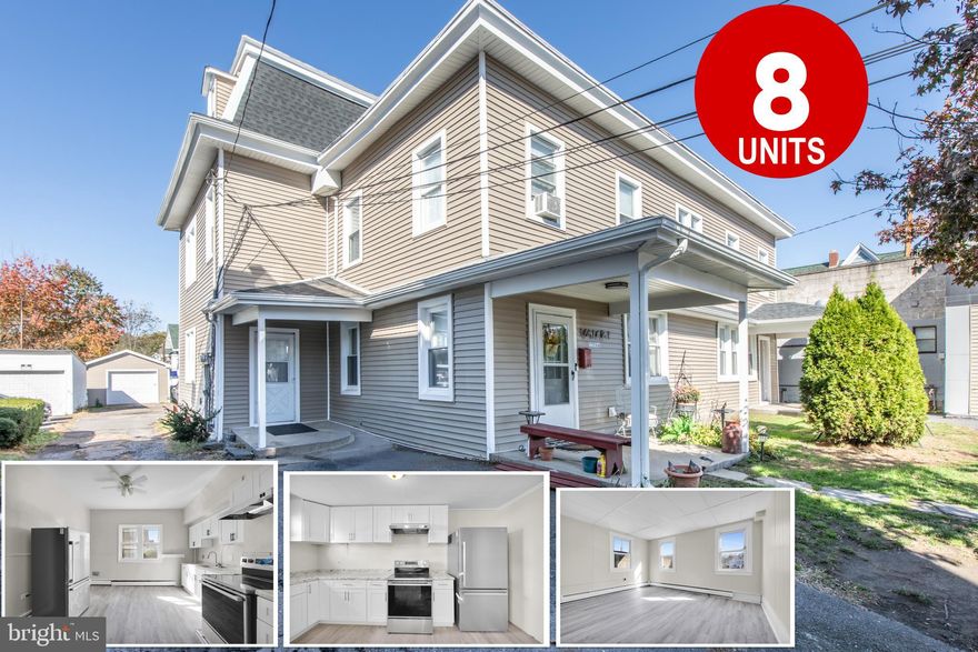 Want to own a cash-flowing, turnkey 4-building portfolio? Gross income of $129,900 and verified net income of $107,870 deliver a strong 9% cap rate across this fully renovated 8-unit mixed-use portfolio in Wilkes-Barre. This isn’t a single structure—it’s a cohesive, income-producing property group offering diversified returns from multiple residential and commercial streams. The Seven residential units have been completely rebuilt with new kitchens, cabinetry, countertops, vanities, flooring, and paint. The garage has been renovated as an additional income source, all siding and roofs replaced, and 30+ new windows installed. Every safety, zoning, and code requirement has been met with full permits and a fresh certificate of occupancy. The commercial exterior was upgraded to match the residential work, creating a unified and professional appearance ideal for long-term tenant retention and community appeal. The financials include professional management and maintenance contracts, so the next owner inherits a seamless operation with dependable tenants and steady demand from new showings. This is a rare opportunity to acquire a stabilized, turnkey portfolio already optimized for consistent performance. With nine total income sources, modernized infrastructure, and immediate cash flow, this collection offers both yield and appreciation potential in one of Pennsylvania’s fast-growing, affordable multifamily markets—an exceptional investment for any serious buyer.