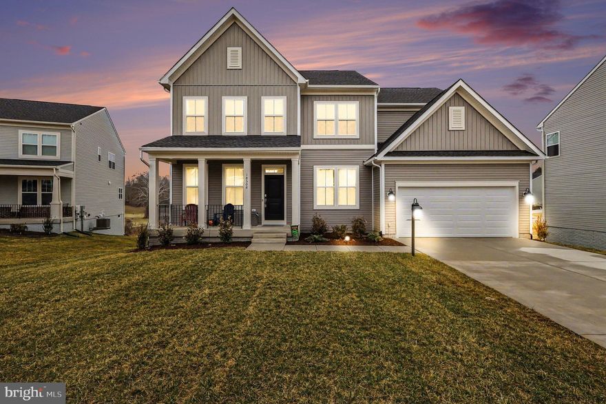 One of the very few homes presently, or likely in the near future, available in this prestigious golf course community, and it's located on a premier cul-de-sac.  Lived in only four months but the seller's job takes him out of state.  The house was built by LENNAR with just about all the upgrades and options available, upgraded kitchen and master bath, in-law suite in basement with full bath, downspout drainage added (about $16,000), new washer and dryer with extended two year warranty, added extra interior lights, professionally landscaped front yard and fertilized and over seeded for spring, ceiling fans added to upstairs bedrooms, and wet bar plumbed in basement.  Town Center retail planned to be built on Rt. 211 with libraries and schools built in the neighborhood as part of the master plan.  A beautiful, like new, home offered by a motivated seller; only minutes from WHARF aquatic facility and historic downtown Warrenton, you don't want to miss out.