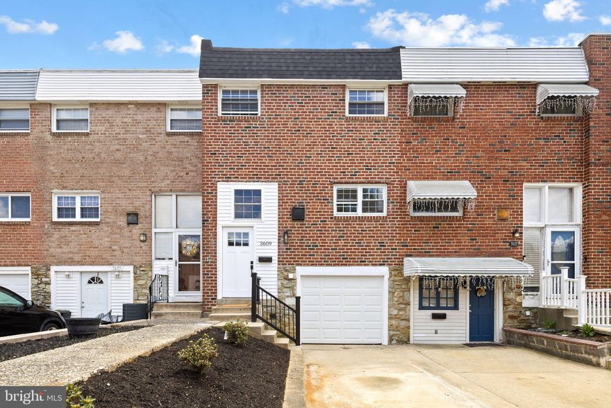 Proudly presenting this beautifully renovated 3-bedroom, 2.5-bath townhouse located in the highly sought-after Morrell Park section of Far Northeast Philadelphia. This move-in ready home combines modern updates with comfortable living spaces, making it perfect for today’s lifestyle. Step inside to find a bright and inviting main level featuring updated luxury vinyl plank flooring, a spacious living room, large formal dining room and a stylishly renovated kitchen complete with an abundance of white shaker cabinetry, sleek quartz countertops, natural stone backsplash, fresh air hood, and stainless steel appliances. The open layout flows seamlessly into the dining area, ideal for both everyday living and entertaining.  Upstairs, you’ll find three generously sized bedrooms, including a primary suite with ample closet space and a private full bath. The primary suite has a walk-out composite balcony to allow for those quiet, reflecting times. The primary bath offers a shower surrounded by ceramic walls and floors and complimented by a designer quartz topped vanity. The additional full hall bathroom has a tub/shower with contemporary  ceramic walls and flooring, and a designer quartz topped vanity. The fully finished basement offers valuable extra living space—perfect for a family room, home office, gym, or play area—along with a convenient half bath. From here, enjoy direct access to the laundry room with an all in one washer/dryer combo, attached garage, and additional storage. From the family room you have access to a private outdoor space ideal for relaxing, summer barbeques, family fun or hosting family gatherings. Additional highlights include new gas furnace, new central air, new gas water heater, new roof, new 100 Amp electric service, new insulated garage door, new flooring throughout, new appliances and much more!!  Situated in Morrell Park, this home is close to shopping, dining, parks, and major roadways, public transportation including regional rail service and bridges to New Jersey.  Don’t miss your opportunity to own this turnkey home in one of the area’s most desirable neighborhoods! Make your appointment today!!