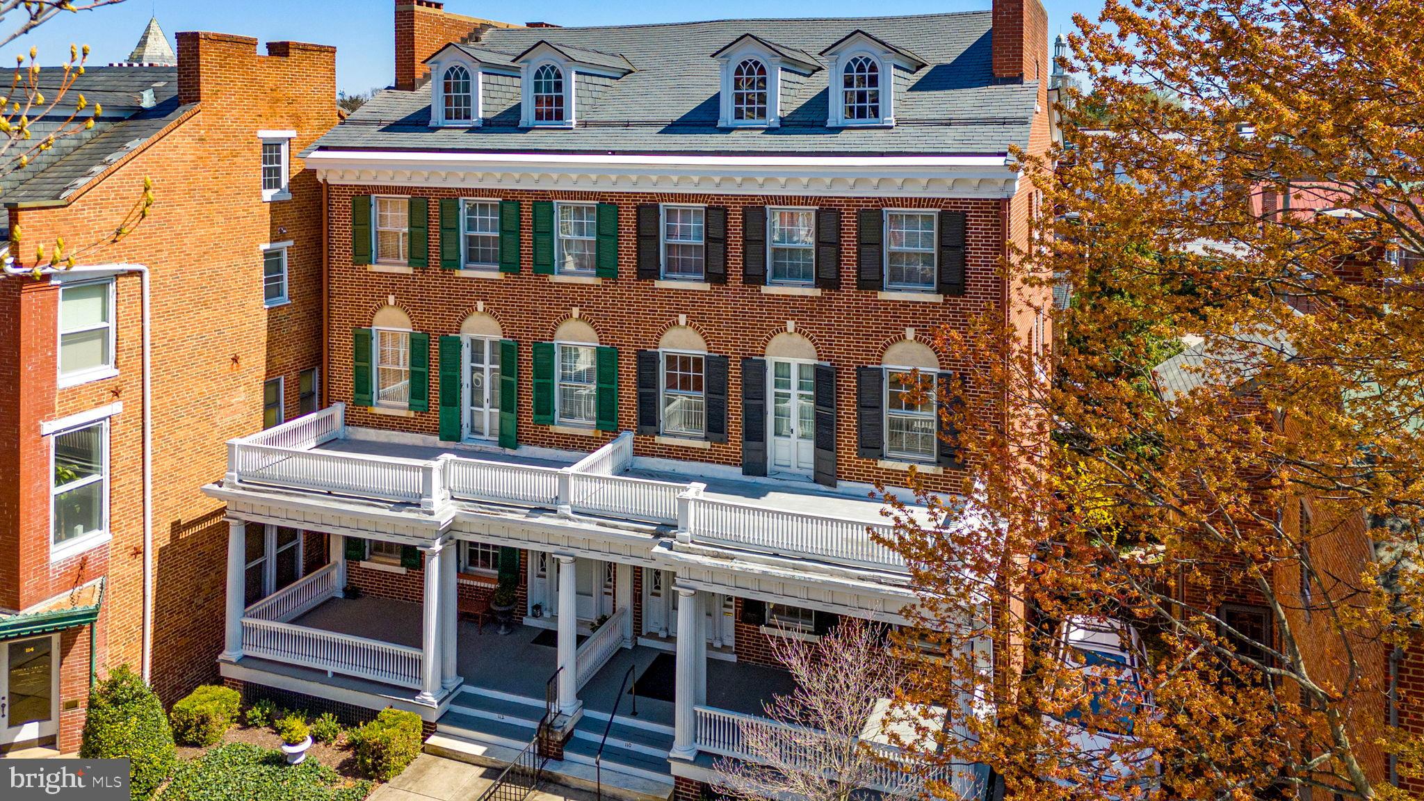 Signature historic duplex on Historic Court House Square with high ceilings,  multiple outdoor decks and many applications from commercial offices to condos to apartments or a grand single family residence.  This is a unique opportunity to own a piece of Frederick history.  Many fire places with unique mantels.  The building has wonderful southern exposure making this a light and bright space on all levels.  With five levels of opportunity from the basement to the attic the building has room for so many uses and applications.   Nice modern two garage plus surface parking.  Call to set up your exclusive tour of the historic gem.