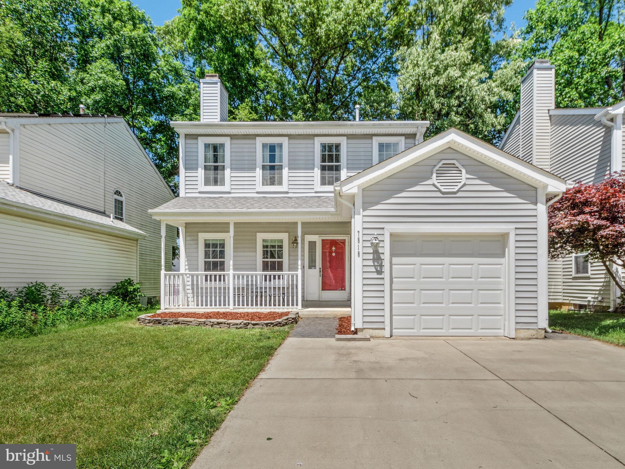 **ALL OFFERS DUE BY TUESDAY AT 2PM** Just listed in sought after neighborhood of Hadley Farms. This gorgeous colonial detached home boosts 1,720 sqft. The main level features gleaming hardwood floors throughout and neutral paint. Open floor plan is perfect for entertaining. Separate dining room with chair molding gives the home a more luxurious feel. Dining room features 3 large bump out windows allowing in a lot of natural light. Kitchen has lovely dark cabinetry that compliment the stainless steel appliances and granite countertops. Enter your backyard oasis through the sliding glass door in the kitchen. Entertain during the warm months on your backyard wooded deck. Upper level has master suite with wall to wall carpeting and private bathroom. Bathroom has double vanity for added convenience with soaking tub and stand up shower. Large walk in closet with built in shelving for additional storage. Additional 2 bedrooms have large windows and plenty of closet space. Fully finished basement with wall to wall carpeting and a full bathroom!