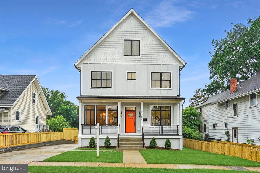 Open Saturday 12-3pm! Welcome to 2504 2nd Road N., a stunning six-bedroom, 5.5-bathroom home offering 4,700+ sq. ft. of thoughtfully designed living space, completed less than a year ago. Located in one of Arlington’s most desirable neighborhoods, this home blends modern luxury, timeless craftsmanship, and unbeatable convenience—just steps from Clarendon and one traffic light from National Landing, National Airport, and K Street.

Enjoy airy interiors and 650 sq. ft. of outdoor decks overlooking an expansive fenced yard, perfect for seamless indoor-outdoor living.

While Washington Blvd is three houses—or a few hundred feet—away, the thick Pella windows, deep insulation, and private yard create a peaceful retreat, making the road noise disappear. What remains is top-tier design, unbeatable value, and unmatched convenience. Compare the nearby comps at 204 N Cleveland and 2616 2nd Road N.

Inside, no detail was overlooked. Highlights include a Wolf 6-burner range, Sub-Zero counter-depth refrigerator, soapstone kitchen island, 5-inch plank hardwood floors on three levels, two wet bars with additional refrigerators, a gas fireplace, custom vanities, and floor-to-ceiling marble in the primary bath. The top and lower levels offer multi-generational living options, with the basement featuring a private suite complete with its own entrance, bedroom, kitchen, and living area.

If you’ve been searching for a home that exceeds expectations, this one is built for you. All square footage is based on approved architectural plans and is deemed reliable, though the seller makes no warranties.