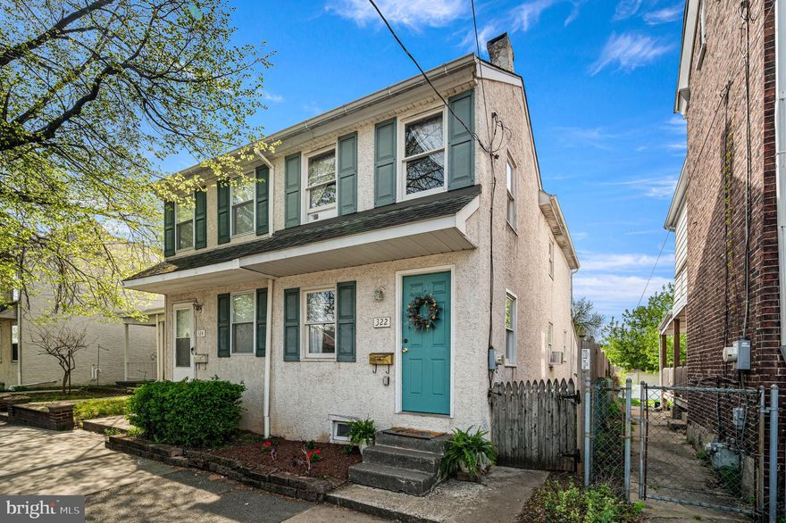 Welcome to this stylish and attractive twin home on a tree-lined side street in Pottstown.  The inviting floorplan features a beautifully renovated kitchen with granite counters, farmhouse sink, 42" tall cabinetry, ornate backsplash, stainless appliances (range, refrigerator, dishwasher, and microwave), and wood-top breakfast bar with stools. A bright living room, walk-through dining room, and bonus room with a vaulted ceiling are also on the main level.  Upstairs you will discover two bedrooms with vaulted ceilings plus a full, updated bathroom with marble top vanity, geometric tile flooring, and tub/shower unit. The rear patio and large backyard are great for outdoor activities.  Two car off-street parking.  322 South Street is conveniently located just a few blocks from several parks, the Schuylkill River Trail, and Pottstown's vibrant downtown offering an array of unique stores and restaurants, outdoor dining venues, coffee shops, the Steel River Playhouse, and the western branch of Montgomery County Community College.