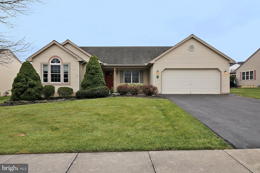 This beautifully maintained ranch home exudes pride of ownership. The eat-in kitchen boasts a vaulted ceiling, gas cooking, a stylish tile backsplash, and a filtered drinking water system. All kitchen appliances are included, along with a washer, dryer, and freezer. The dining room offers a perfect space for family gatherings. Relax by the cozy gas fireplace in the living room or step through the French doors into the inviting four-season room. Enjoy outdoor living with a patio featuring a convenient retractable awning.
The primary bedroom suite is thoughtfully located at the opposite end of the house for added privacy. This energy-efficient home features gas heating and is situated on a quiet street in a vibrant 55+ community with serene open views. Additional storage can be found above the attached two-car garage.
The community offers fantastic amenities, including a clubhouse with a billiards room, fitness center, library, and ballroom. Outdoor enthusiasts can enjoy fishing at the nearby lake. Discover your ideal lifestyle at Arbor Gate! Arbor Gate is a 55+ Land Lease Community. Land lease includes sewer, trash, streets, street lights, land tax, common area maintenance and onsite management