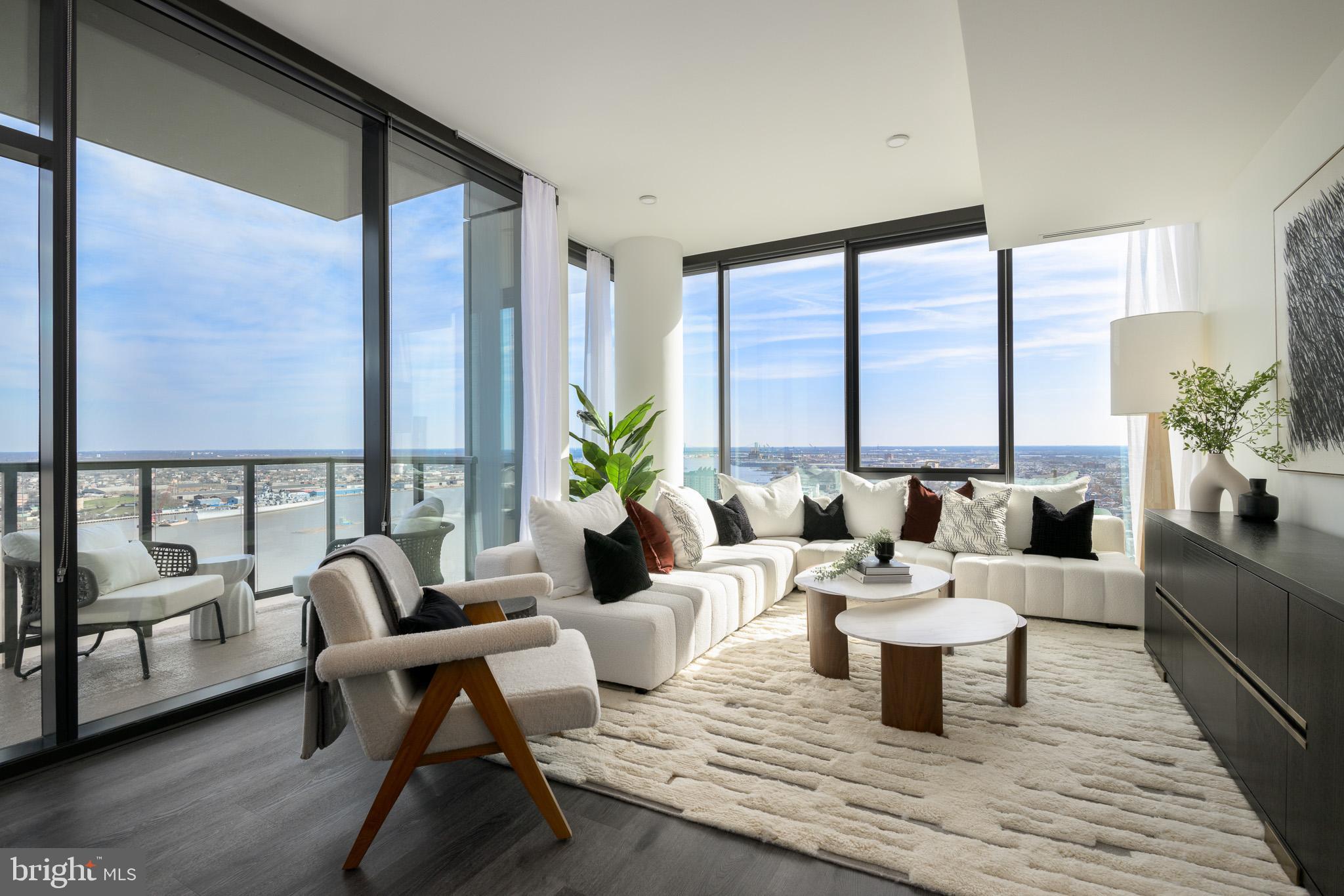 Welcome to The Ryland, Philadelphia’s newest luxury rental residence. This is the first opportunity to lease an exquisite penthouse, offering the most elegant living experience. The Ryland’s collection of residences are perfectly sized for refined urban dwellers looking to escape the hustle and bustle for the calm of Society Hill. Experience true sophistication and style with the thoughtfully designed penthouses, featuring 2-3 bedroom layouts adorned with luxurious finishes. Each penthouse features custom finishes including, Bosch appliances & wine refrigerator, Custom Oak cabinetry, Kyoto Wharf flooring, Statuary Venato quartz surfaces, and private terraces that are not offered on non-penthouse units. The Ryland offers exceptional amenities that will ensure a hotel-like feel in your everyday residence. From the moment you step in the front door you will be greeted by the 24 hour concierge. On the 31st floor you will find The Sky Deck, with jaw dropping views of the city and river all viewable from your infinity pool, the second and third floors feature the One Club with a Fitness studio, yoga room, golf simulator, screening room, co-working spaces, Chef’s kitchen and children’s play area. There is also on-site parking for an additional fee. Floorplan available on a few other penthouse floors as well. It’s everything you’ve been waiting for.