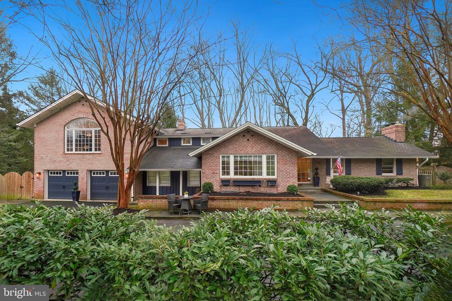 Prepare to be wowed! Quietly tucked away on a private cul-de-sac, 7312 Burdette Court has been immaculately maintained providing the perfect blend of space, comfort and style.  With over 5,500+ Sq Ft, 6 bedrooms/5.5 baths, this floor plan is ideal for daily living (even multi-generational living) or entertaining. Upon entering you’ll notice the light and warm ambiance of the living room complete with wood burning fire place, hardwood floors and large scale windows. The heart of the home lies in the newly renovated dual island kitchen with room for cooking and just being together in the kitchen or large family room overlooking the lush backyard. There is plenty of space for everyone! Off of the Family Room you can step outside to your private wooded lot and the expansive flagstone patio with it’s own outdoor kitchen and bar area under a pergola plus a lounge area. Upstairs there are 3 nice size bedrooms with 2 full baths plus an owner’s suite that is a true retreat with a bedroom, seating area, walk-in closet, and ensuite bath - a true oasis after a long day.  Additional features include a two-story foyer, dual staircases, main level bedroom with ensuite bath, large mudroom accessed by 2-car garage. Extensive hardscape with fire pit area, space for an RV/Boat (with EV Charger), French drains and retaining wall, outdoor lights plus a play set ready to go! Schools – Burning Tree, Pyle, Walt Whitman. Minutes to Beltway, River Road or downtown Bethesda.