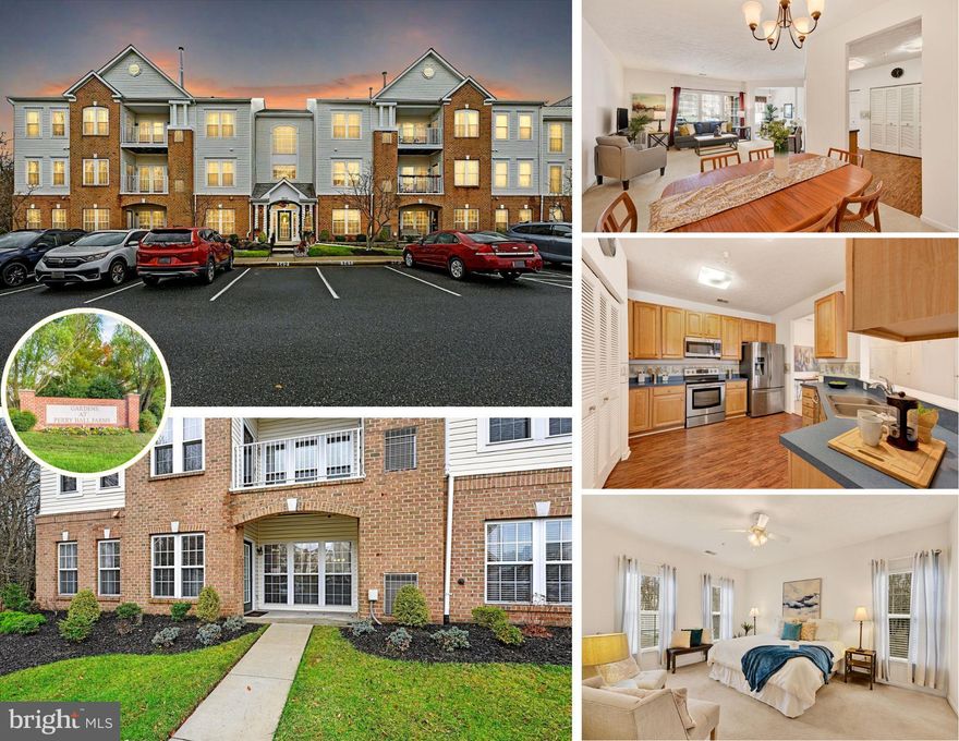 Welcome to your next chapter at The Gardens at Perry Hall Farms, where comfort and community come together in a truly special way. This spacious 2-bedroom, 2-bath first-floor condo offers the perfect blend of style and convenience, with ample storage throughout to simplify your life.

Step into the bright and inviting breakfast/sunroom—ideal for unwinding with a good book, hosting friends, working from home, formal dining room, or whatever your heart desires. The primary suite offers a walk-in closet and an additional wall closet for all your wardrobe needs, while a walk-in storage closet and a coat closet in the foyer provide convenient solutions for seasonal and everyday items. Additional storage in the utility closet ensures you’ll have room for everything you need.

This end unit, tucked at the end of a cul-de-sac, features a side window in the primary bedroom that fills the space with natural light and offers serene wooded views. Step outside to your private patio and enjoy the peaceful backdrop of nature. For added convenience, the seller installed a private walkway from the sidewalk to the patio, creating easy access and a seamless connection to the outdoors.

Inside, thoughtful updates include modern kitchen appliances, vinyl flooring in the entry, kitchen, and sunroom, HVAC system in 2014, and a water heater replaced in 2013. 

Life at The Gardens is about more than just a home; it’s about the stories that make this community so unique. Walking trails wind through beautifully landscaped grounds, inviting leisurely strolls and a connection with nature. Community book libraries and an active book club inspire neighbors to connect and share their love of reading. Thanks to the dedication of the condo board, The Gardens remains a vibrant, welcoming place for all.

Whether you’re ready to downsize, enjoy one-level living, or simply looking for a tranquil space to call home, this condo invites you to be part of something special. Discover the warmth, convenience, and camaraderie that make life at The Gardens so extraordinary.  *1 assigned parking space in front of the unit and plenty of overflow parking for guests and additional owner vehicles.