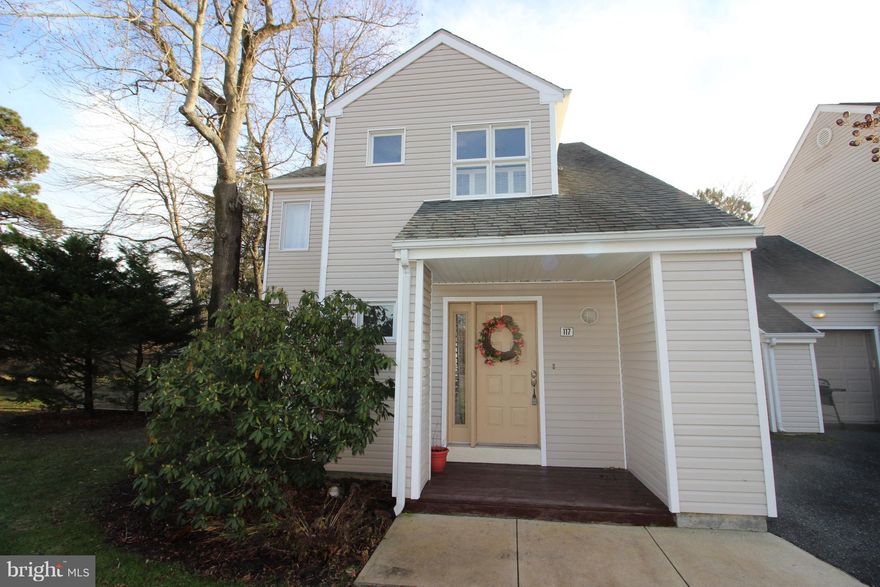 Welcome to links at River Run golf and resort community. This beautiful 3 bedroom 2.5 bath end unit town home is situated on the first tee and directly across from the pool and clubhouse. Fantastic views out the back of the golf course and water community situated on St. Martin's River. The best of all. This unit boasts a new roof, upgraged kitchen, new dryer, dishwasher and is immaculate. Enter the foyer with spacious cathedral ceiling and staircase up to the second floor. Downstairs has an open floor plan, fireplace, living room leading out to a large back deck where you can watch the golfers tee off for a round at the links of River Run. Large open living room leads off to the 1st floor bedroom. Up the stairs to second floor there is a larger master bedroom with master bath leading out to another desk upstairs with a large storage shed. Second bedroom has views of the golf course and a second full bath.  The community has a Marina with dock and mooring available, Golf Course (membership available), tennis courts, huge outdoor pool, club house and restaurant on site. Rolling greens everywhere. Great area for jogging, biking and close to shopping in Berlin. Great rental potential for investors. Part of the garage has been converted into the third bedroom, leaving a nice area for storage , workshop of office. Great price, great community. Must see