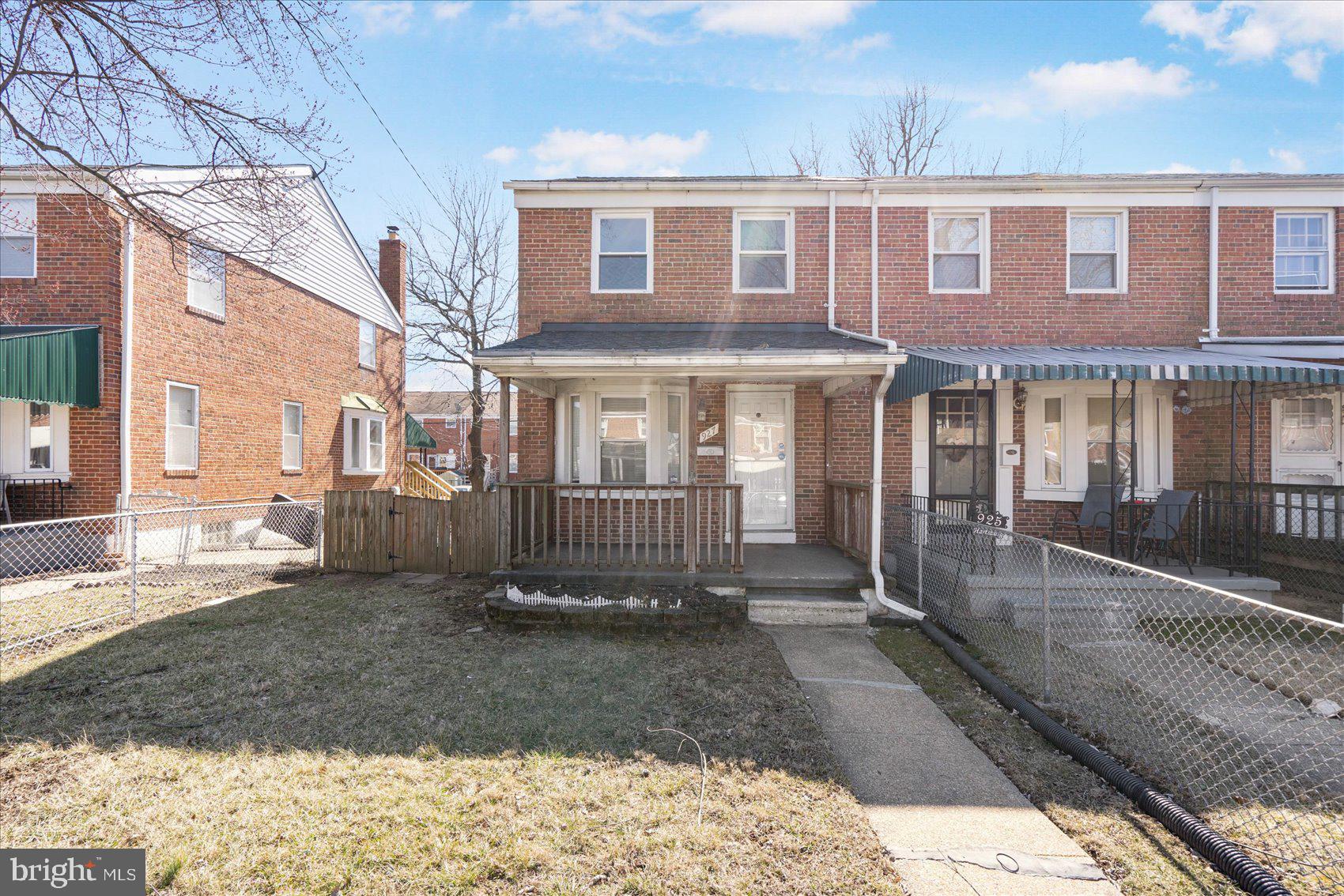 Move-in condition end unit with covered front porch and rear deck. This property has three finished living levels. The house was just freshly painted and new flooring installed in the basement. The main level has a large living room, dining room with bay window and is open to the galley style kitchen with access to the rear deck. The upper level features three bedrooms all with either hardwood or luxury vinyl plank and an updated bathroom. There is a finished family room in the basement plus a large laundry/utility area with walk-out to the rear yard. The backyard is partially fenced and the front yard is fenced. Minimum credit score is 640 and small dogs are considered on a case by case basis only with additional rent. Longer term leases preferred.