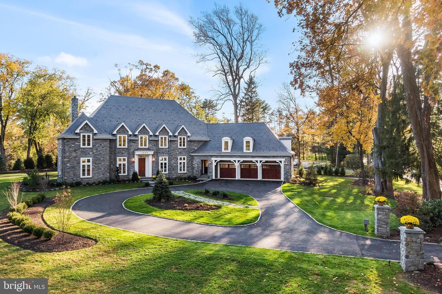 Immediate Delivery Custom New Construction. Exceptional in every way.  This home is for the person  who wants the best of everything. Excellent Location with easy access to rt. 76, 476, the Pa. Turnpike.  Approximately 20-minute commute to Center City via West River Dr. Lower Merion school district. Gladwyne elementary school, Welsh Valley middle school and Harriton high school.  Large approx. 1 ½ acre lot which could possibly accommodate a large pool, cabana, carriage house or additional garages. Gorgeous contemporary design, finishes and fixtures by Z Domus Designs of Philadelphia. Inspired and unique Family Centric floor plan with no waisted space. Front & back stairways and foyers. Top Quality construction including: Custom Wissahickon Schist stonework , "Inspire" Synthetic Slate roof with 50 yr. warranty and copper detail. Site finished wide plank White Oak hardwood flooring throughout first and second floors, extensive millwork, built-ins and solid wood closet organizers. Radiant in floor heating in lower level and garage which makes the home highly efficient. Engineered joists, sprayed insulation, upgraded gas and electric service to accommodate future needs. Amazing gourmet kitchen with handmade Lancaster County cabinetry with inset doors and custom butler kitchen/pantry. "Nest"/den open to kitchen with gas fireplace, accent wall, wet bar, beverage refrigerator and ice maker. Upgraded appliance package including commercial grade Wolf stove, Sub-zero, two Bosch dishwashers, Wolf coffee station, warming drawer, ice maker, wine/beverage frig and mini frig. Dreamy master suite with a Huge walk-in closet/room completely custom outfitted, gorgeous spa like marble bathroom with heated floor, dual vanities, additional vanity, towel tower,  soaking tub and huge walk-in shower master suite coffee station with water and mini frig, fireplace with stone accent wall.  Daylight finished walkout lower level with full bathroom. The home has upgraded lighting, a smart system already installed, is cable ready, has speakers installed and much, much  more. No expense has been spared in constructing this special home.