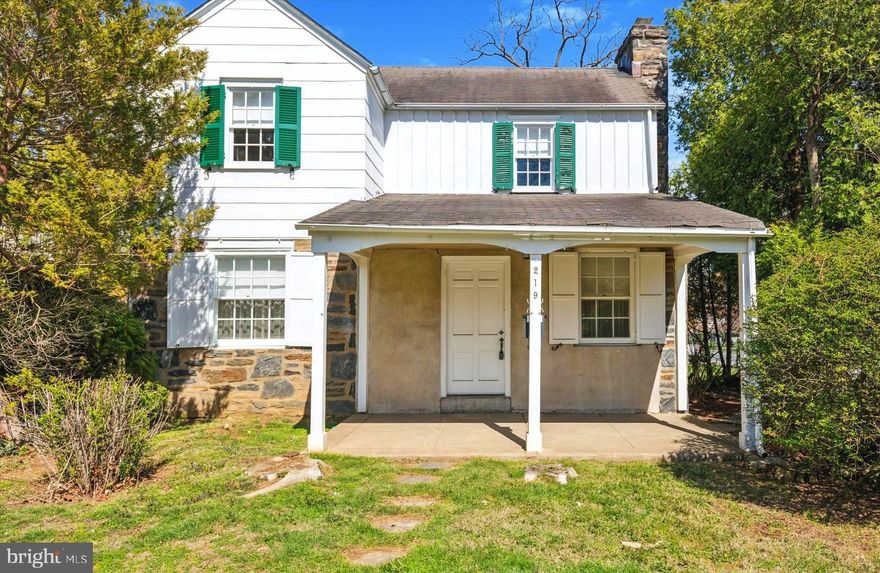 This charming colonial home, nestled in the heart of Ardmore within the Award Winning Lower Merion School District, is just a short walk from the vibrant shopping and dining of Suburban Square. You'll also find nearby entertainment options, Linwood Park, South Ardmore Park, and convenient public transportation via the R5 train and bus lines. The home features a covered front porch that leads into a living room with a wood-burning fireplace, a dining room with a bay window, and a kitchen with access to the spacious yard—perfect for outdoor activities. Upstairs, you'll find the primary bedroom with two closets, a hall bath, and two additional bedrooms of good size. Attic access is available from the second bedroom closet. The lower level offers an unfinished basement with a laundry area.  There is  a one-car garage and a private driveway with parking for two vehicles. The home includes a refrigerator, washer, dryer, and one window air conditioner.  While the home needs updating, it offers every convenience within easy reach, presenting a fantastic investment opportunity in a prime location. This is an exceptional area to settle down, with significant potential offered at an accessible price point.  I encourage you to explore the possibilities of making this home truly yours!