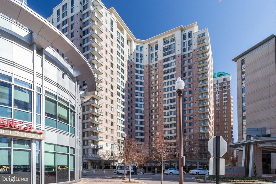 Welcome Home! You will LOVE this beautiful home in the desirable Continental condo building just steps from the Ballston Metro station! The open floor plan and light from the expansive windows will take your breath away! Beautiful hard surface floors grace the main living area which can be used for dining/working/entertaining. Entertain guests easily from the kitchen to the living area. For added convenience, there is a washer and dryer in the hall closet.

The primary suite is a peaceful oasis for relaxing at the end of the day. This unit offers a reserved garage parking space! When you visit, check out the amazing building amenities on the top floor including the pool and grilling area outside, plus the fitness center and Sky View room.  On the building's 1st floor is a library for a quiet change of scenery when working from home, expansive lobby, and a theater! Water, sewer and trash are all included in the rent. Call for a showing before this one gets away! Available 3/1.